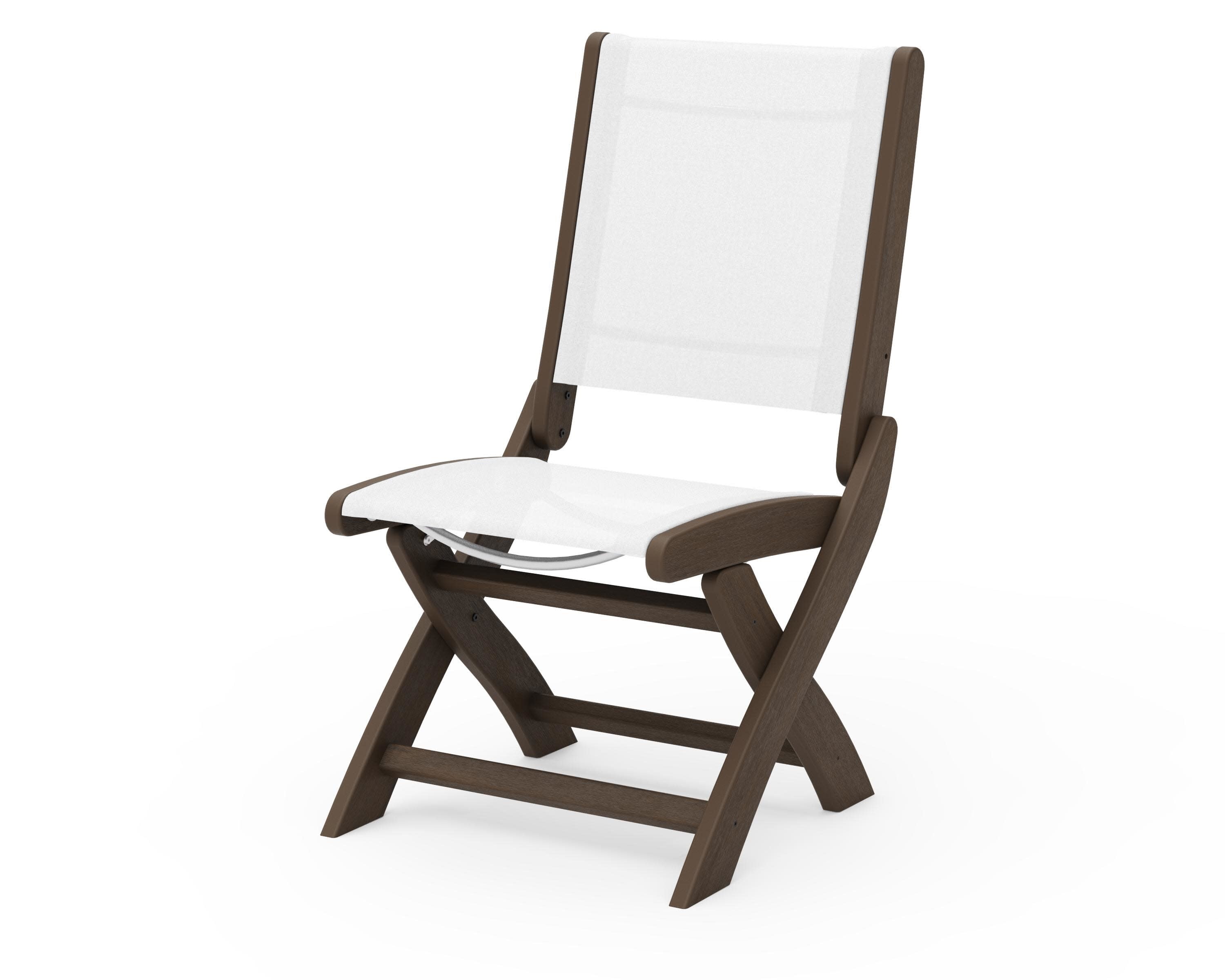 Coastal Folding Side Chair in Kona / White Sling