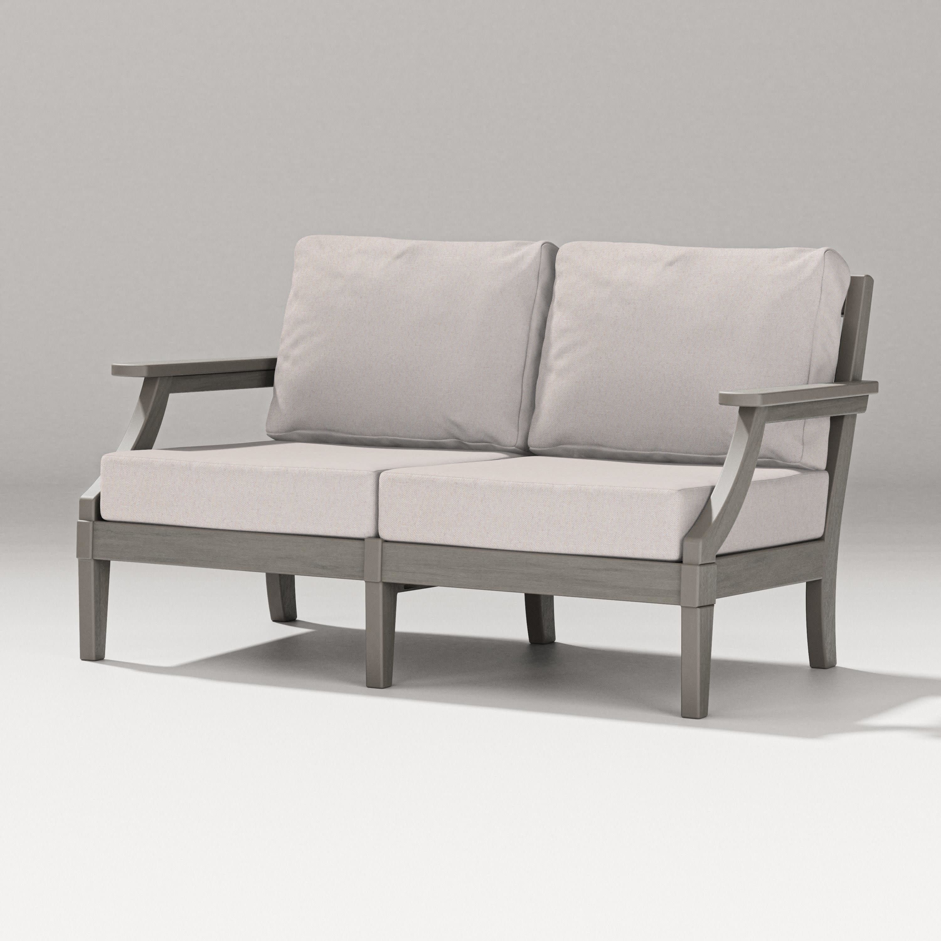 Estate Loveseat in Driftwood / Dune Burlap