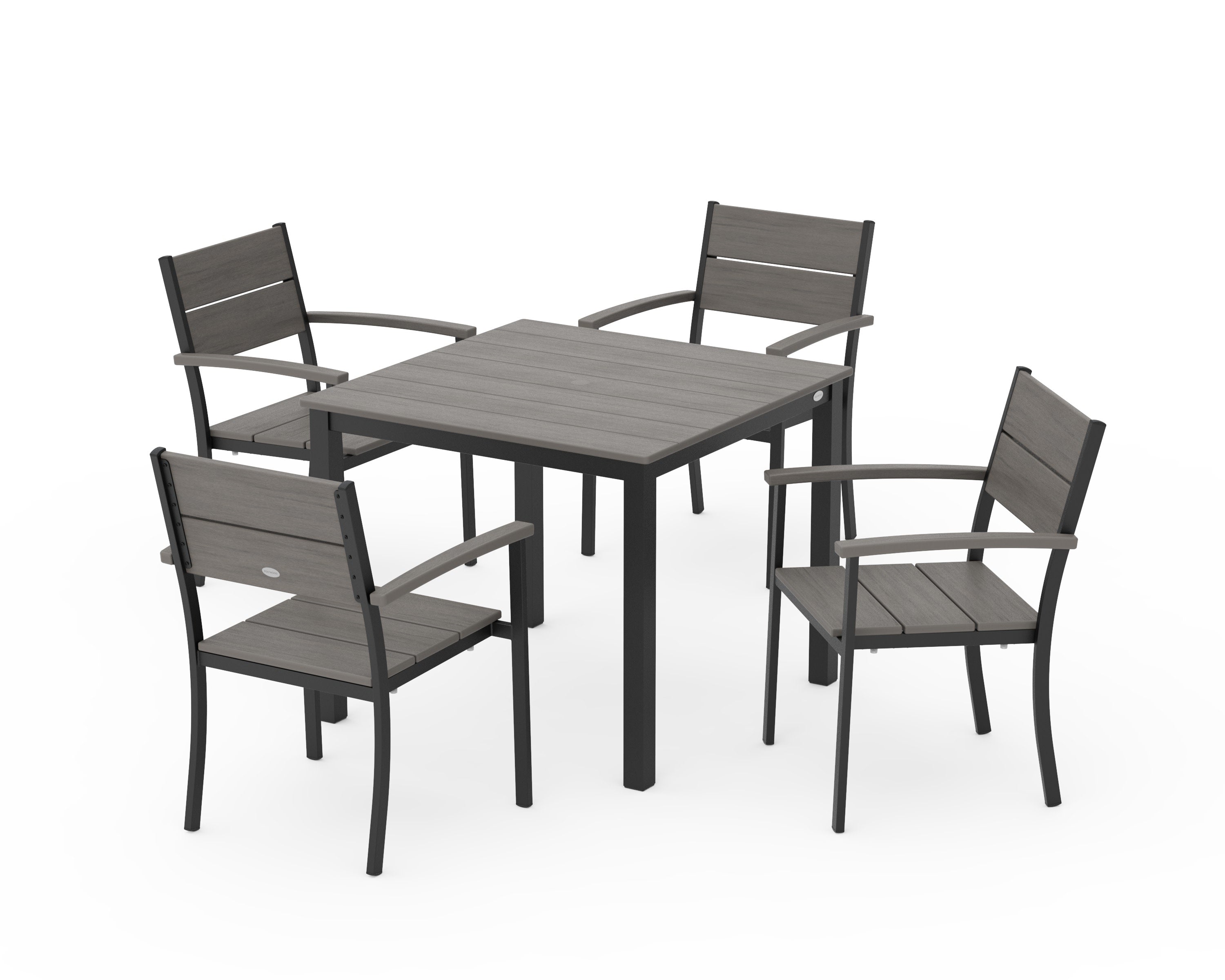 Main Street 5-Piece Dining Set in Black / Driftwood