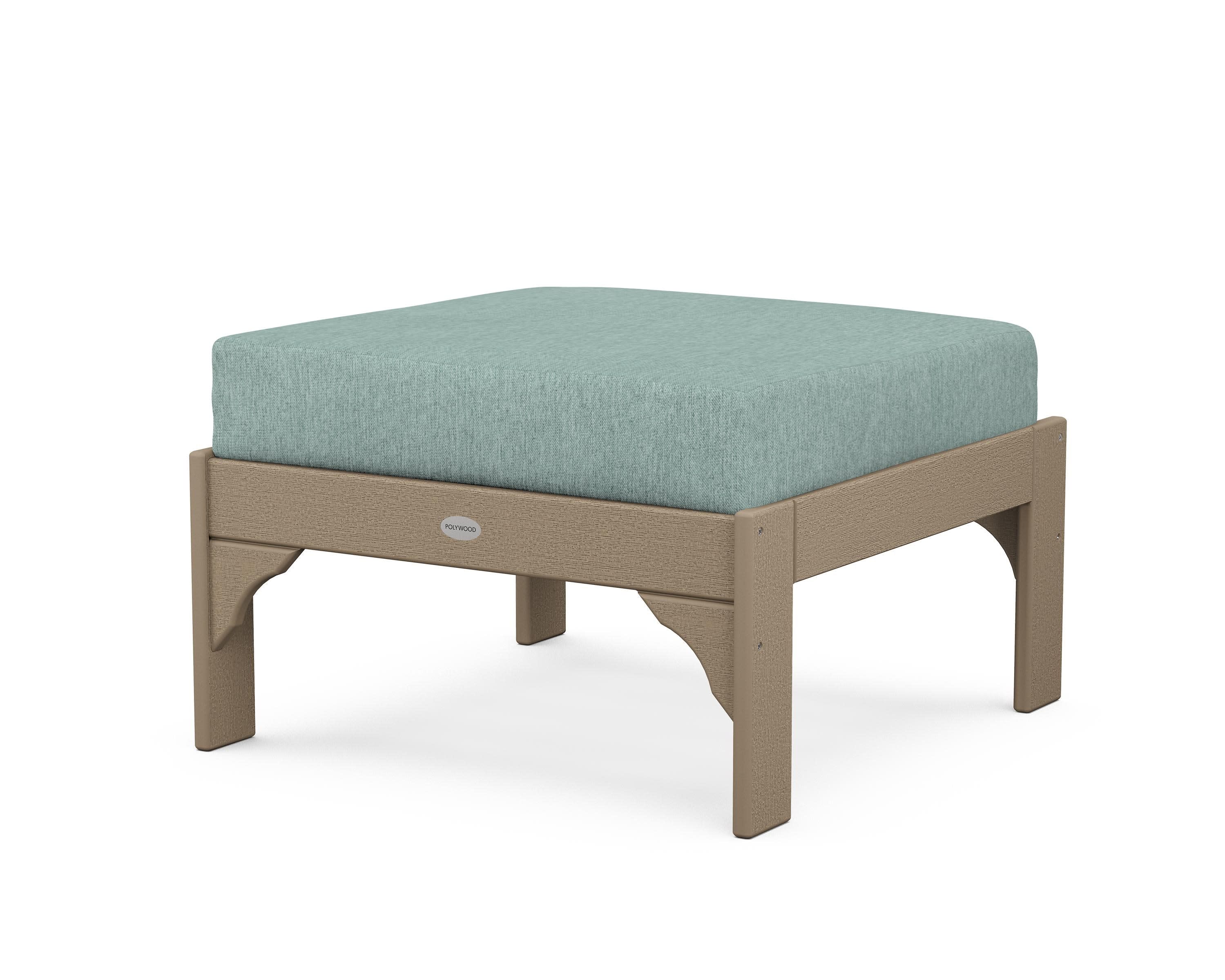 Vineyard Deep Seating Ottoman in Vintage Sahara / Glacier Spa
