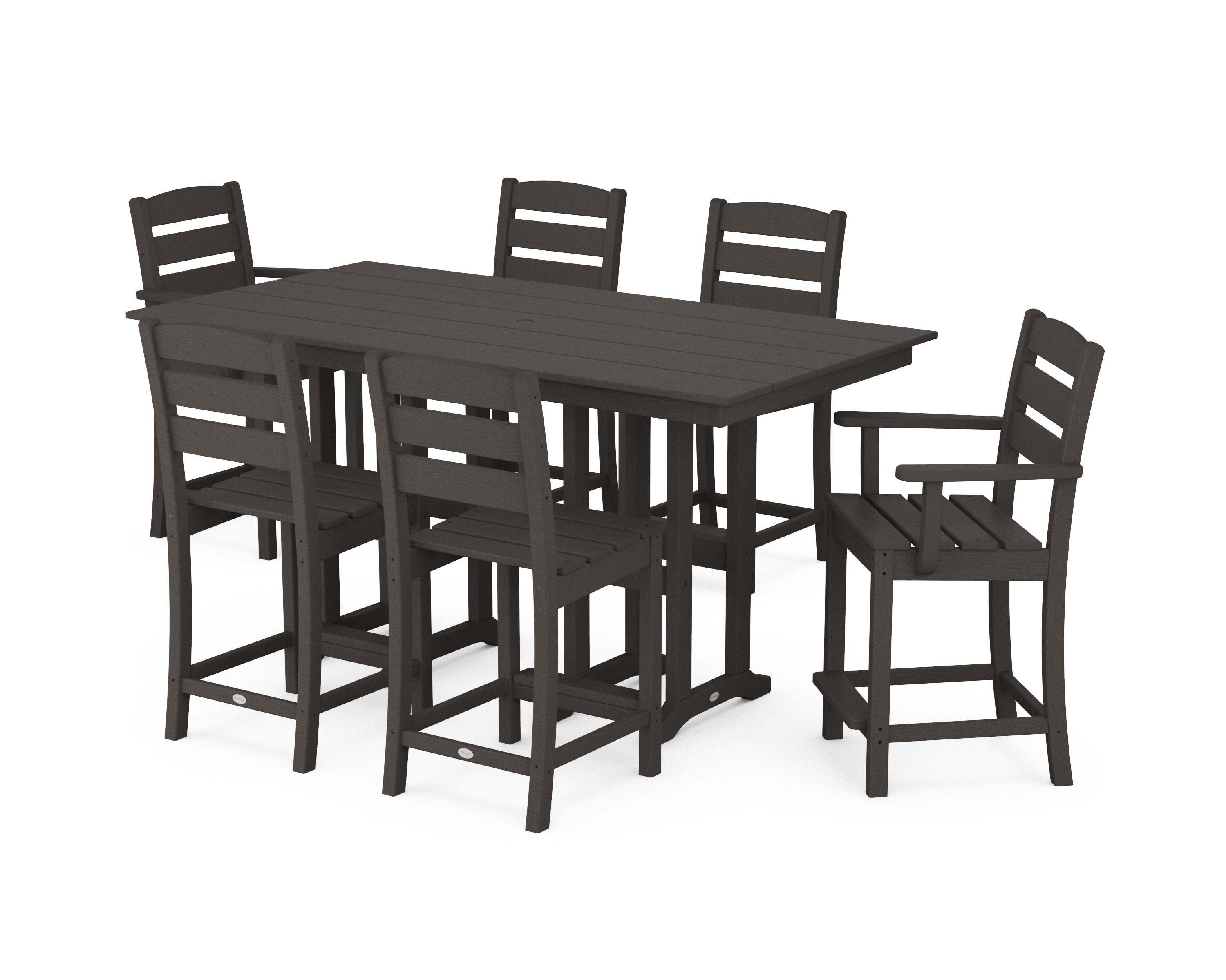 Lakeside 7-Piece Counter Set in Vintage Coffee