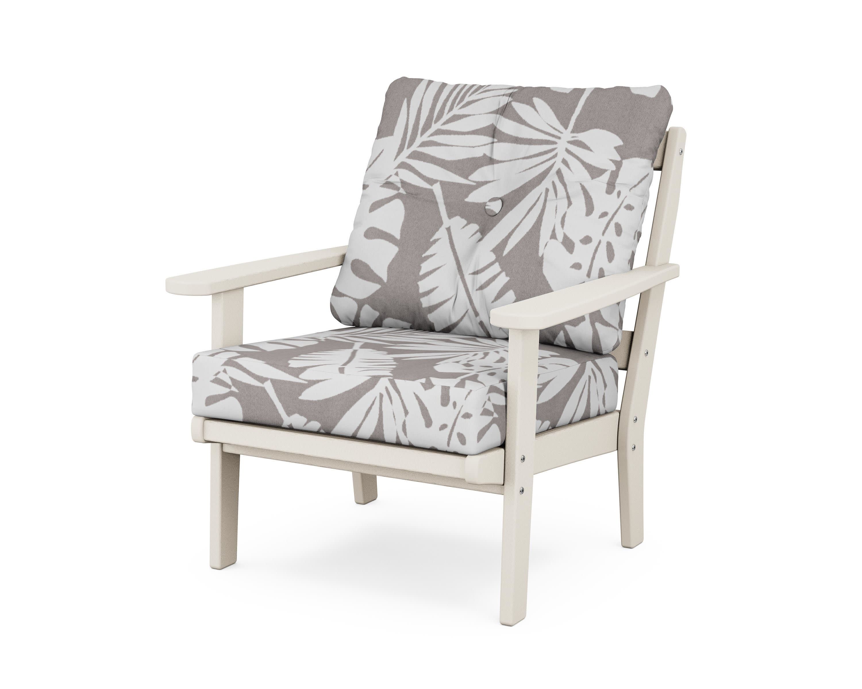 Mission Deep Seating Chair in Sand / Leaf Grey Mist