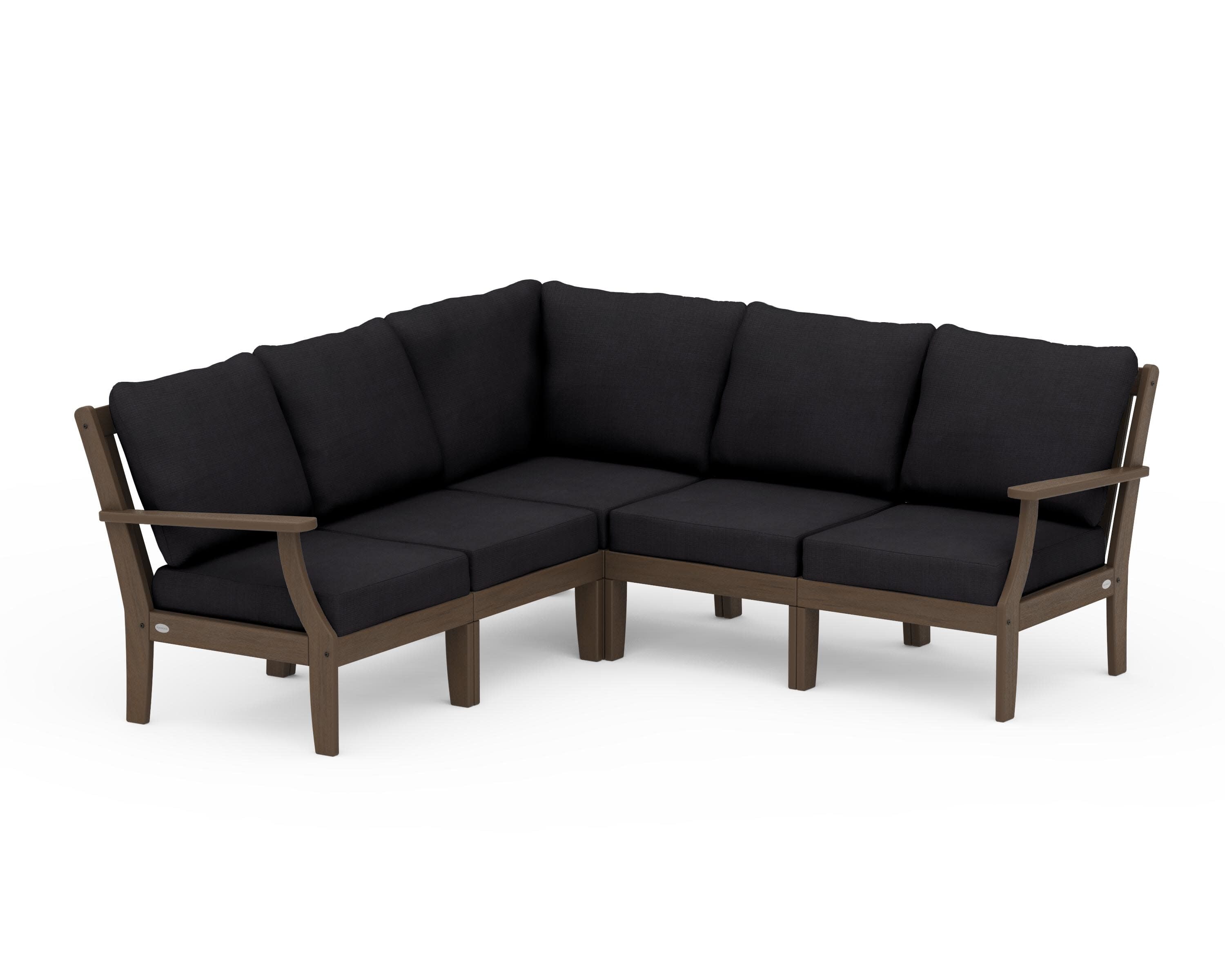 Braxton Modular 5-Piece Deep Seating Set in Kona / Midnight Linen