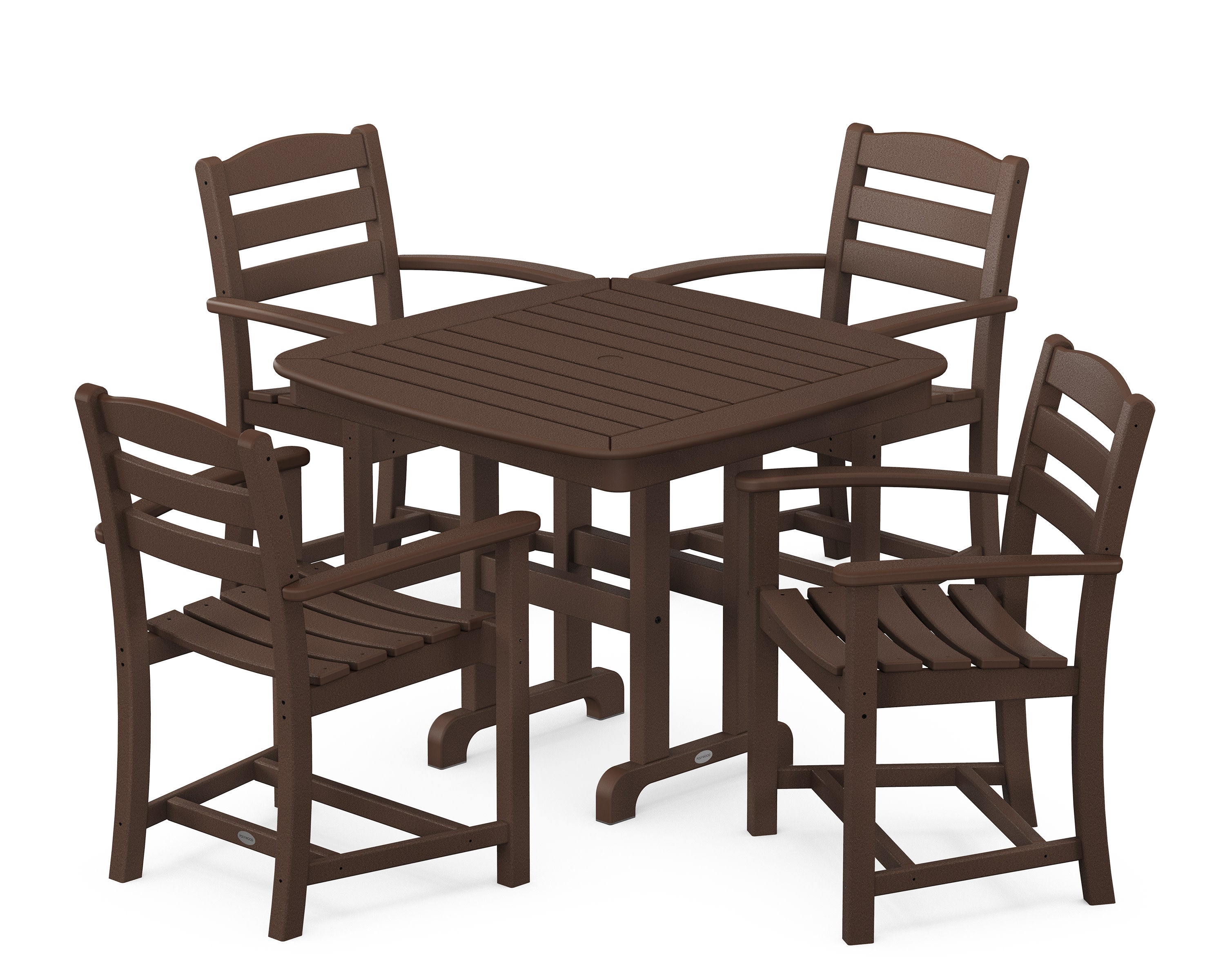 La Casa Caf 5-Piece Dining Set in Mahogany