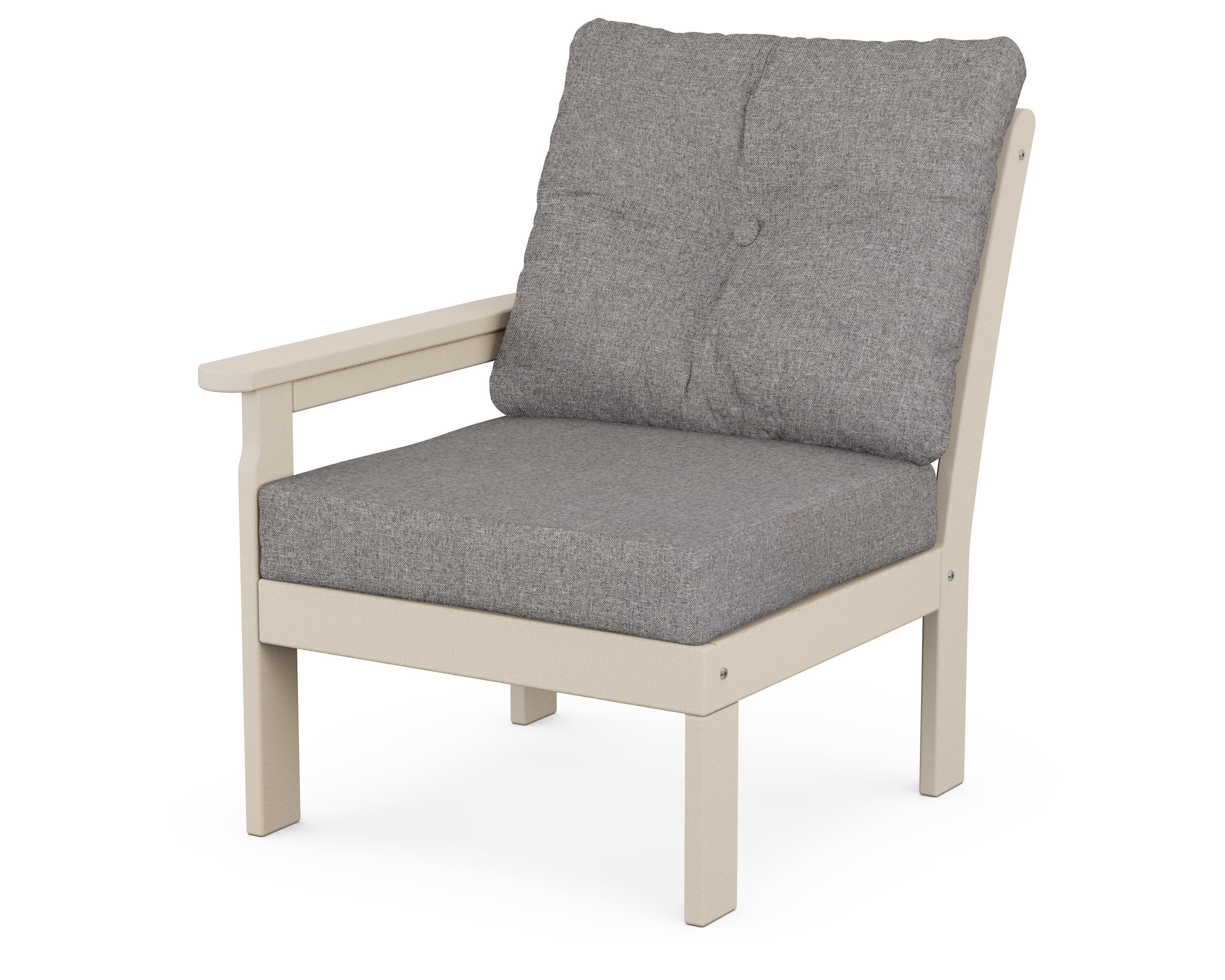 Vineyard Modular Left Arm Chair in Sand / Grey Mist