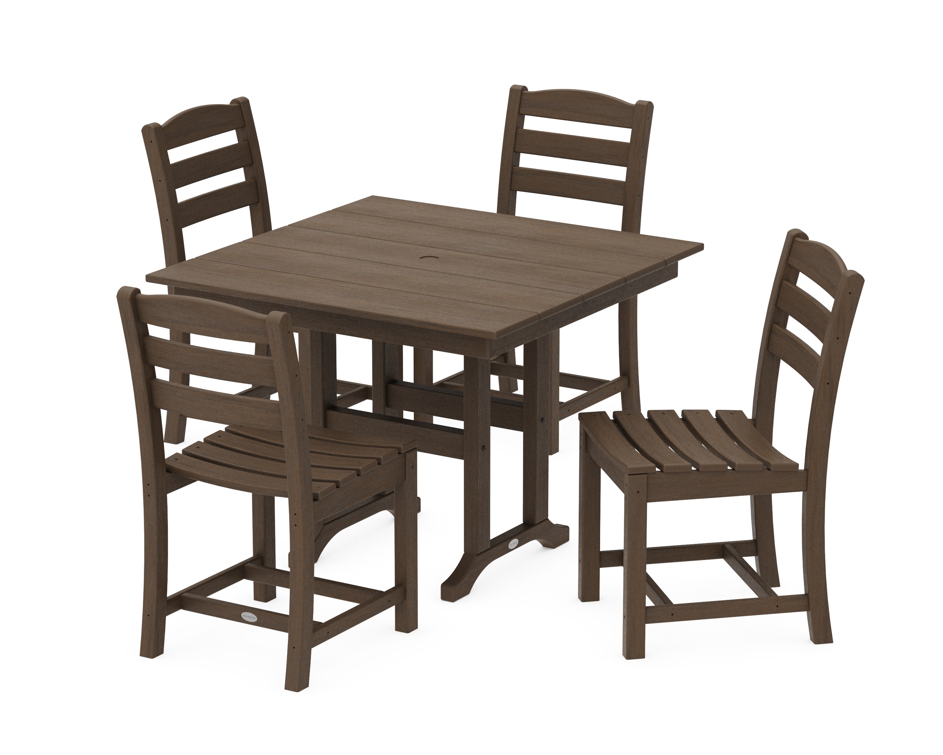 La Casa Caf Side Chair 5-Piece Farmhouse Dining Set in Kona