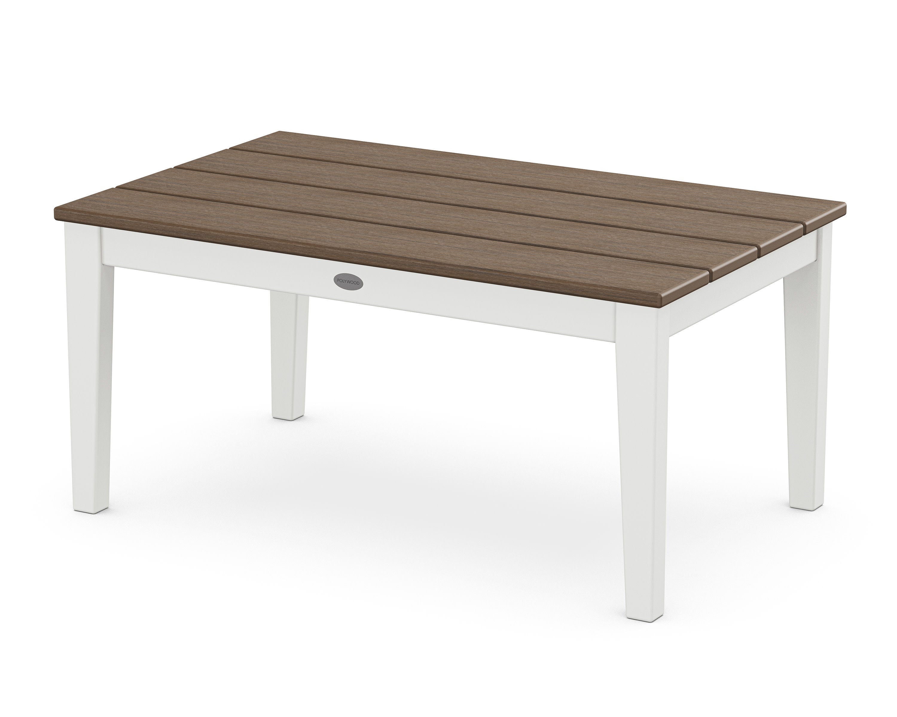 Newport 22" x 36" Coffee Table in White / Kona