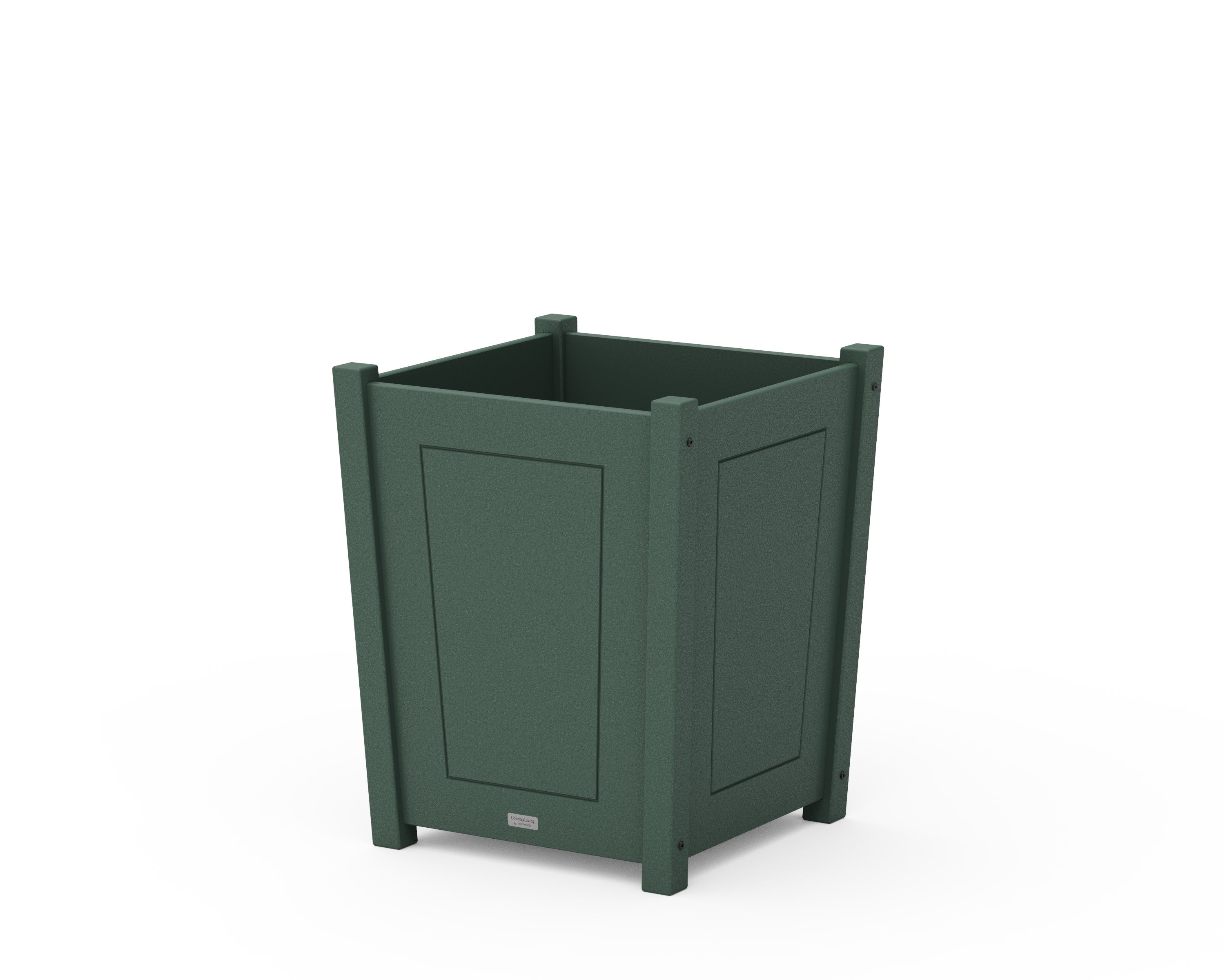 Country Living Large Tapered Square Short Planter Box in Green