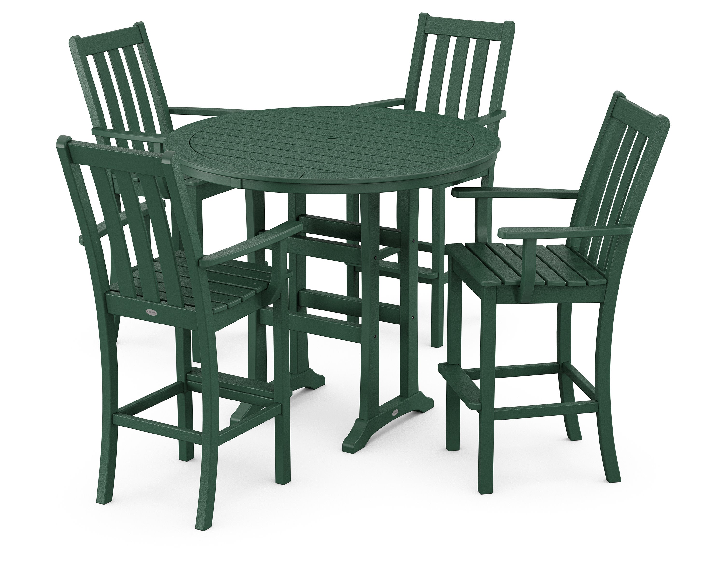 Vineyard 5-Piece Round Bar Set in Green