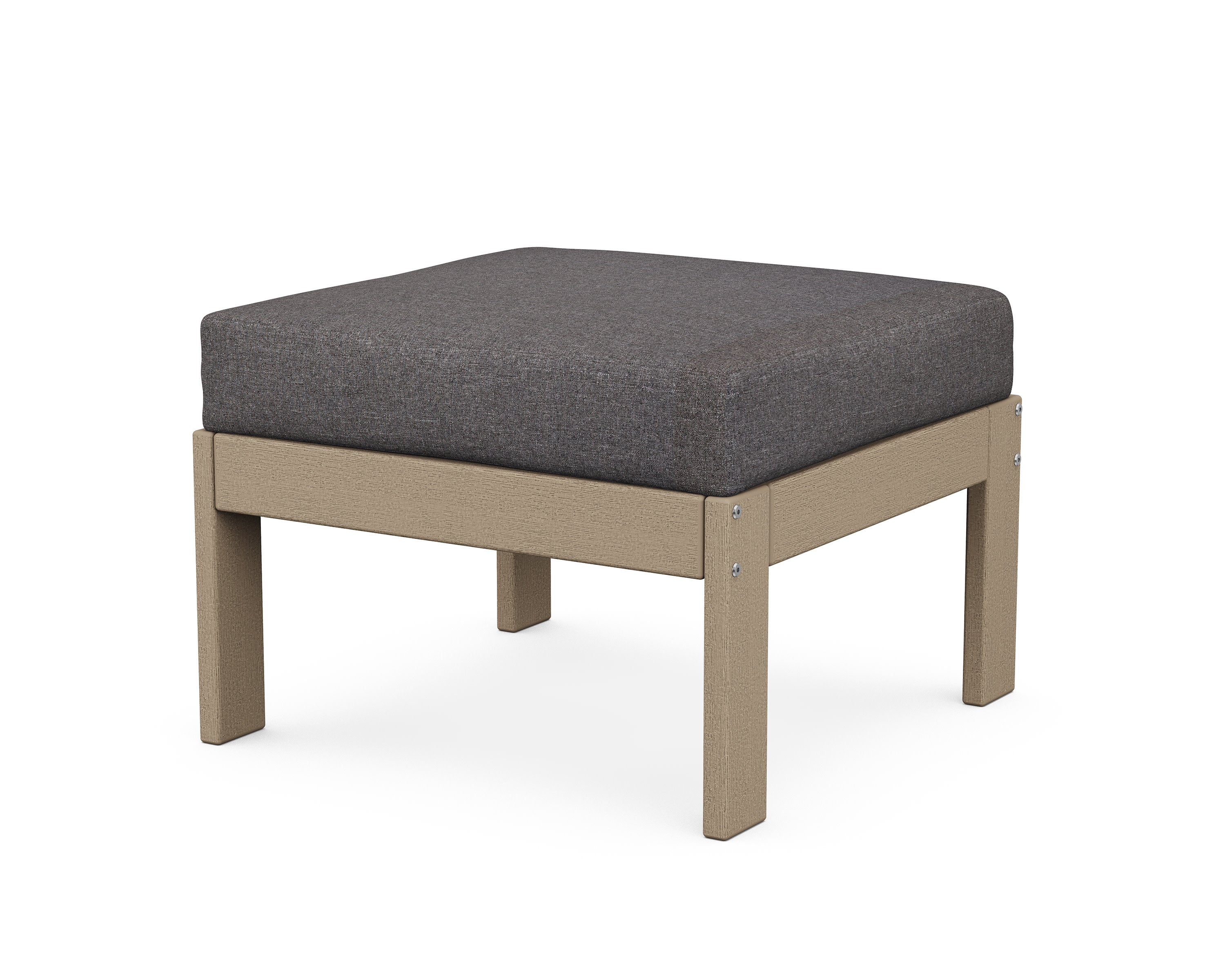 Vineyard Modular Ottoman in Vintage Sahara / Ash Charcoal