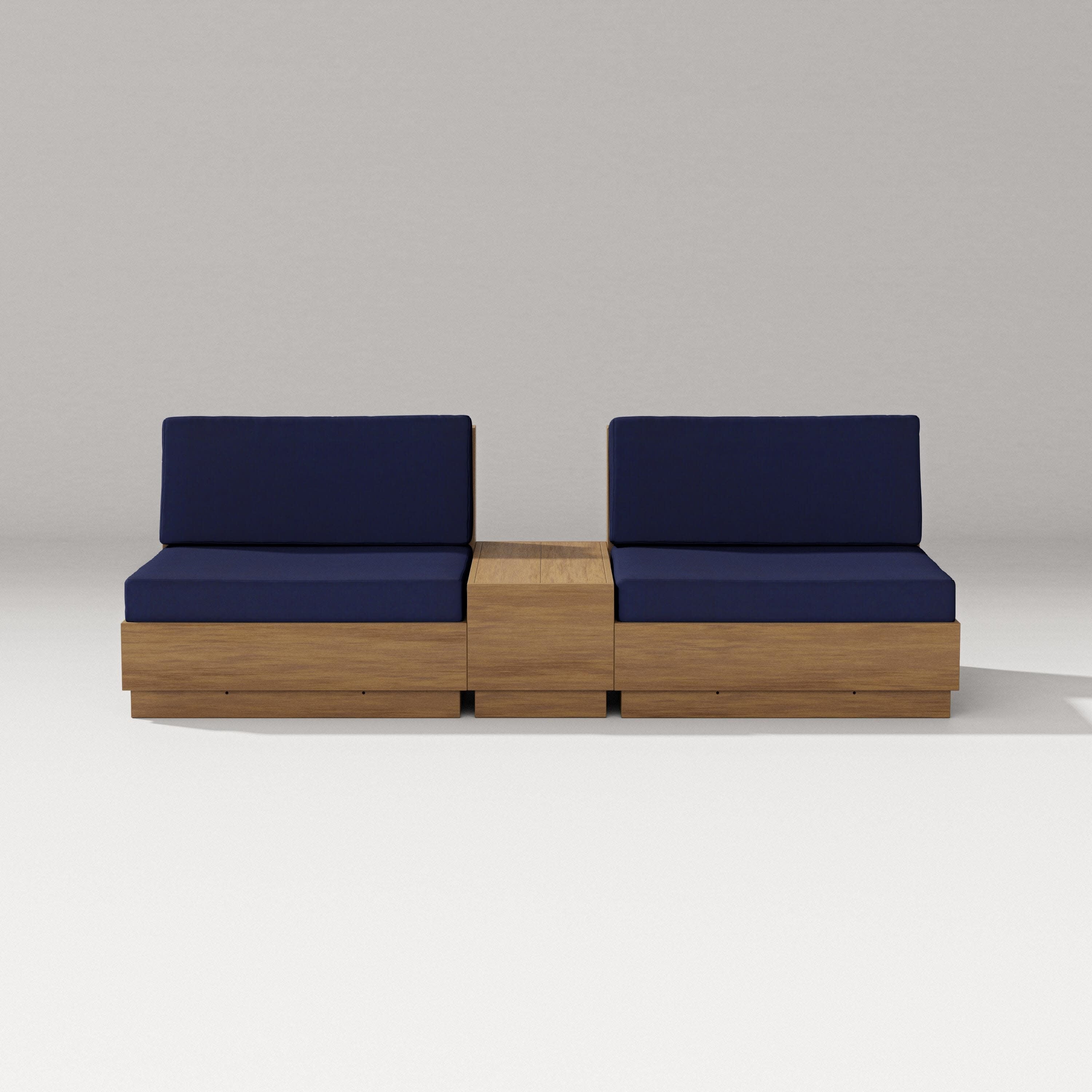 Elevate Lounge Chair Set in Natural / Navy