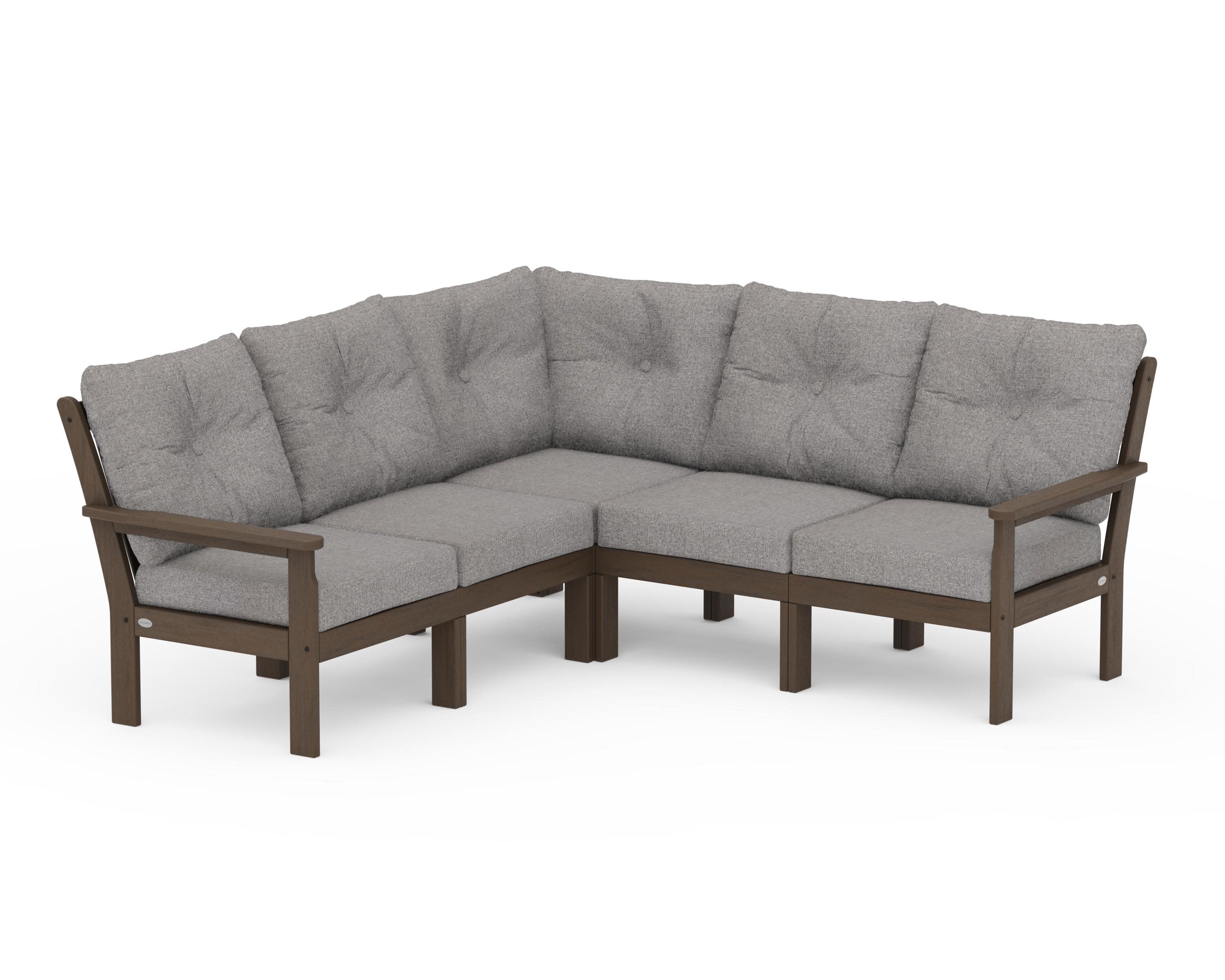 Vineyard 5-Piece Sectional in Kona / Grey Mist
