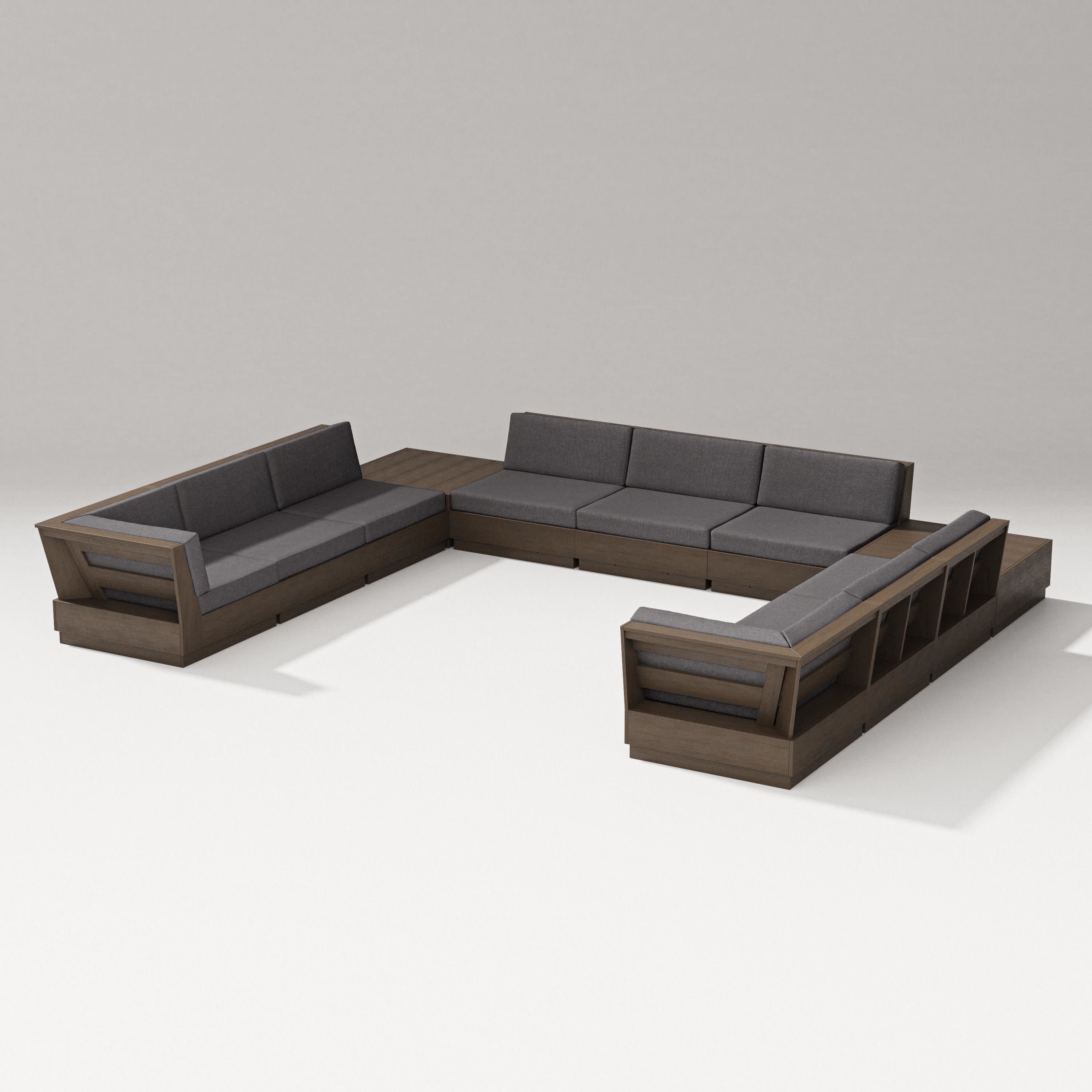 Elevate 11-Piece U-Shaped Sofa Sectional in Kona / Ash Charcoal