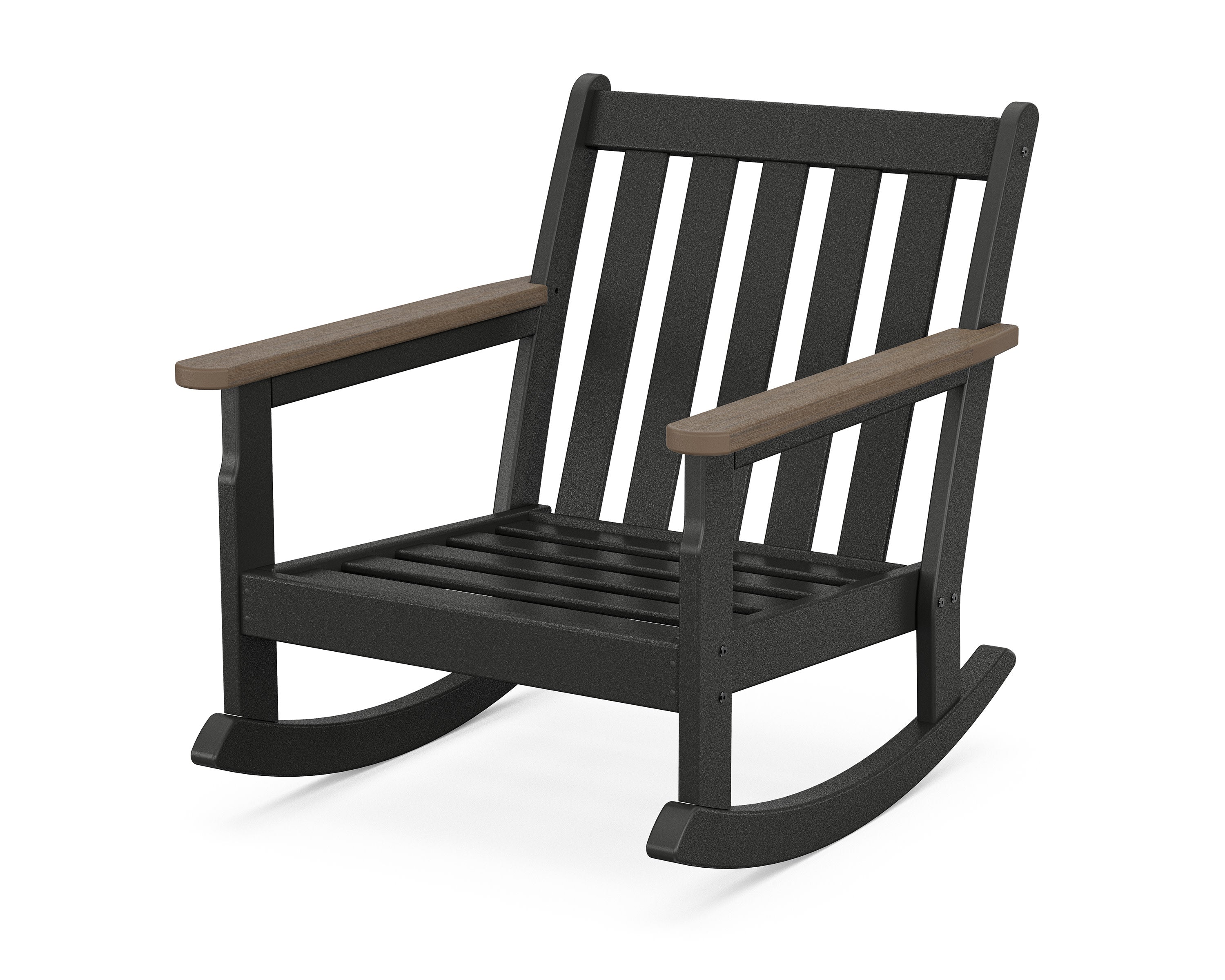 Vineyard Deep Seating Rocking Chair Frame in Black / Kona