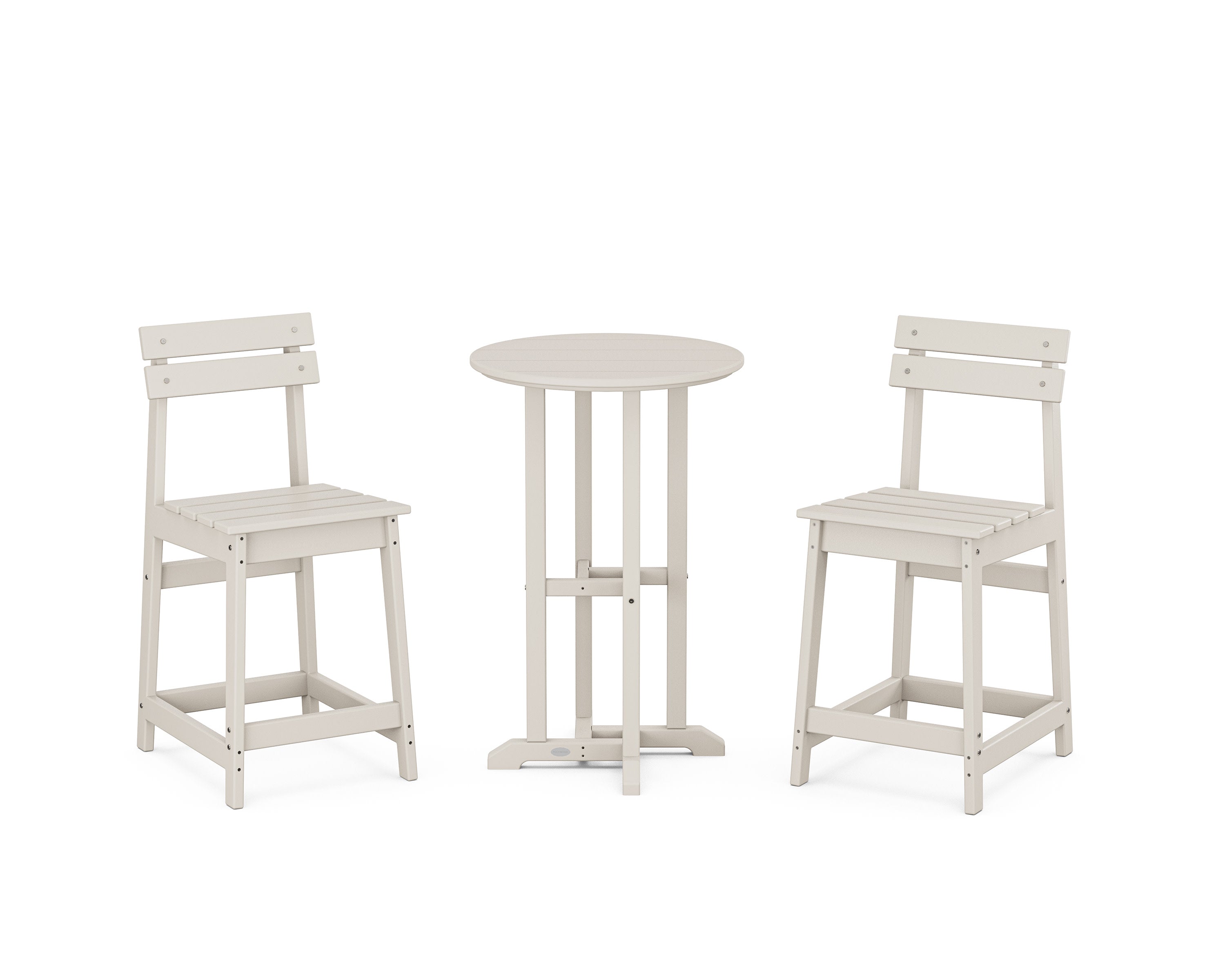 Modern Studio Plaza 3-Piece Bistro Counter Set in Sand