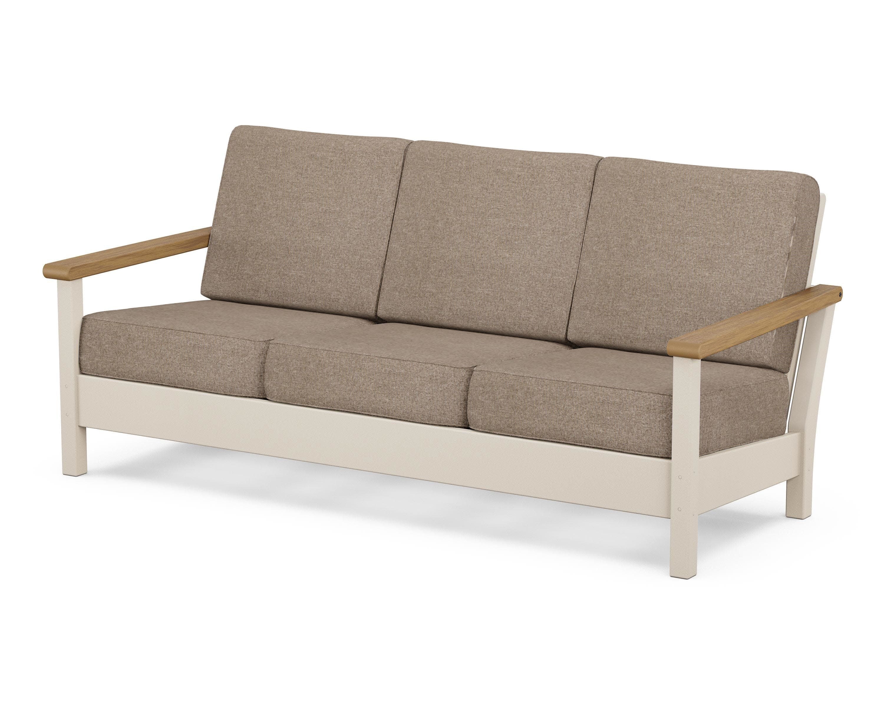 Harbour Deep Seating Sofa in Sand / Natural / Spiced Burlap