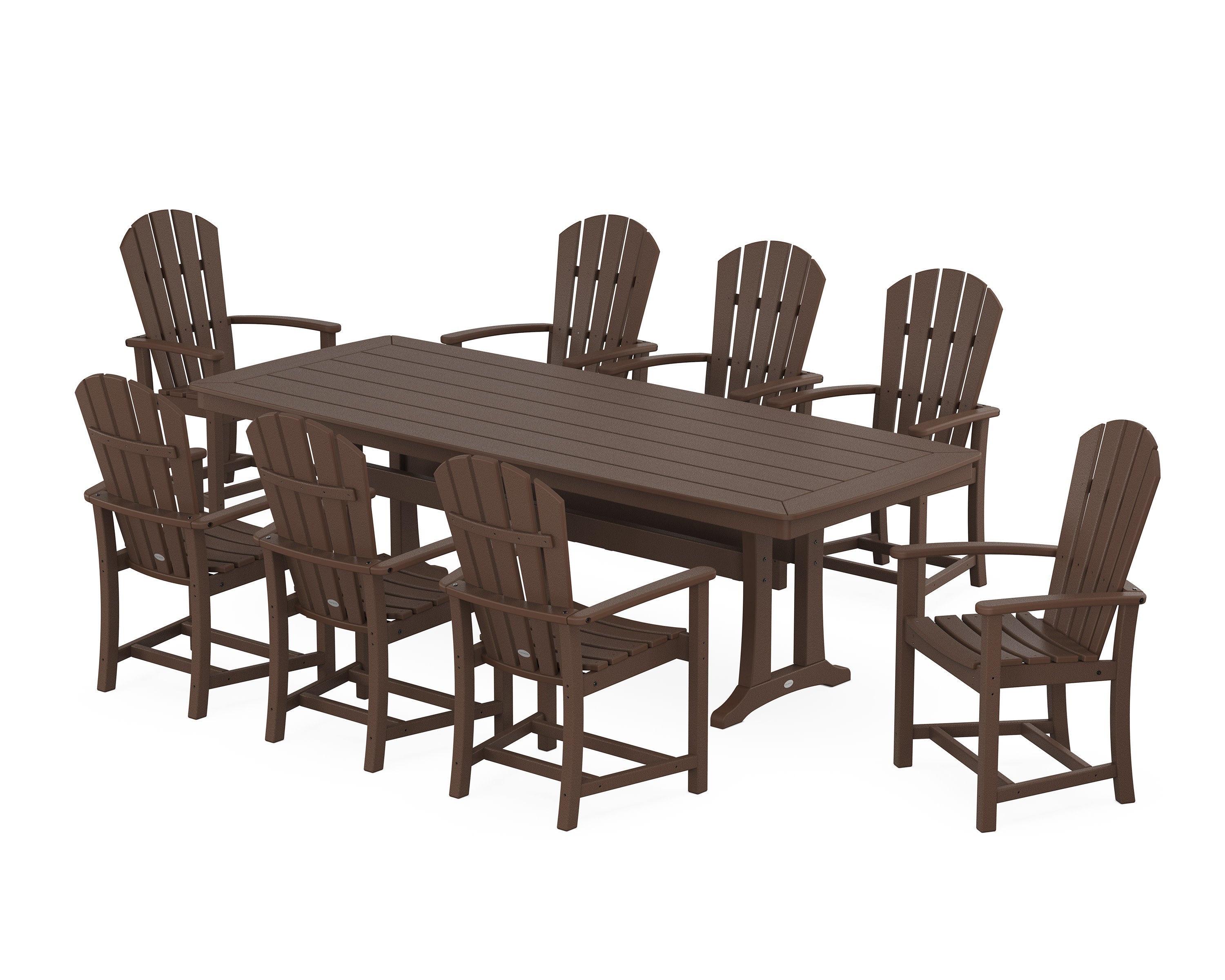 Palm Coast 9-Piece Dining Set with Trestle Legs in Mahogany