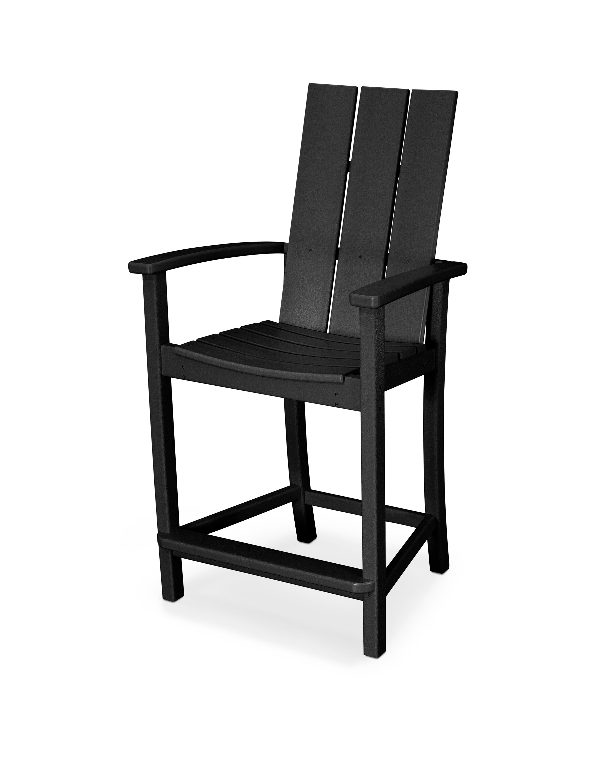 Modern Adirondack Counter Chair in Black