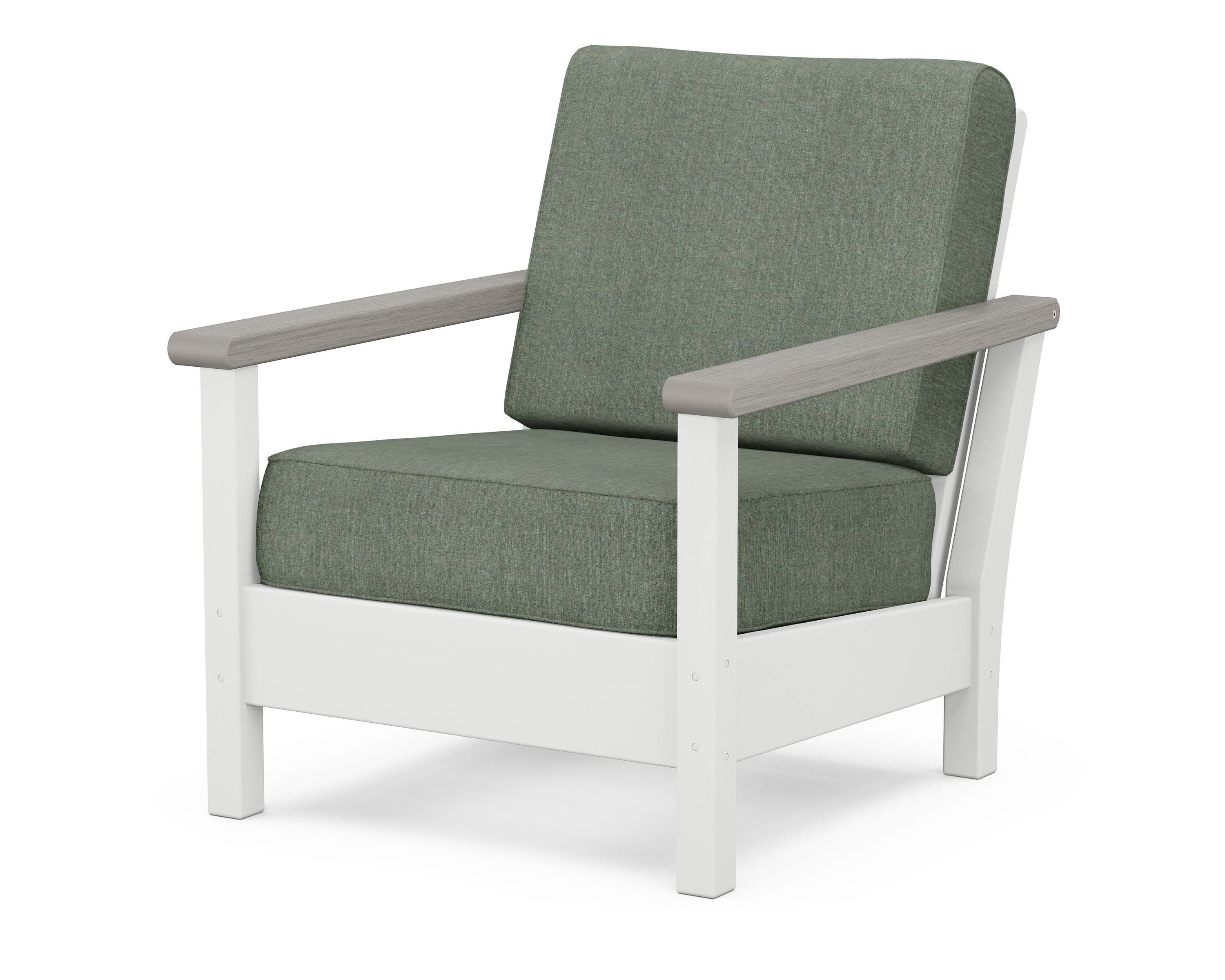 Harbour Deep Seating Chair in White / Driftwood / Cast Sage