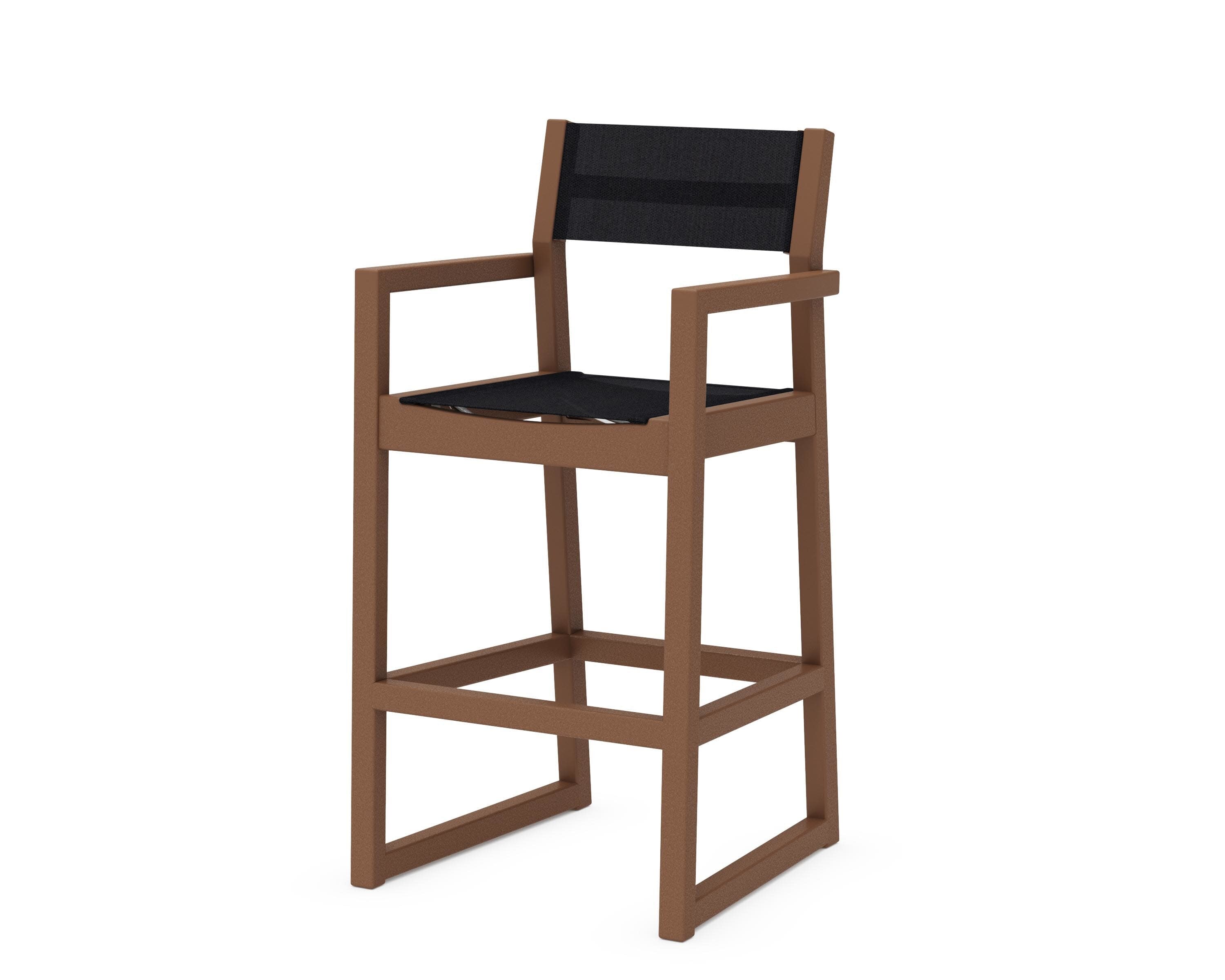 EDGE Sling Bar Arm Chair in Teak / Black Sling