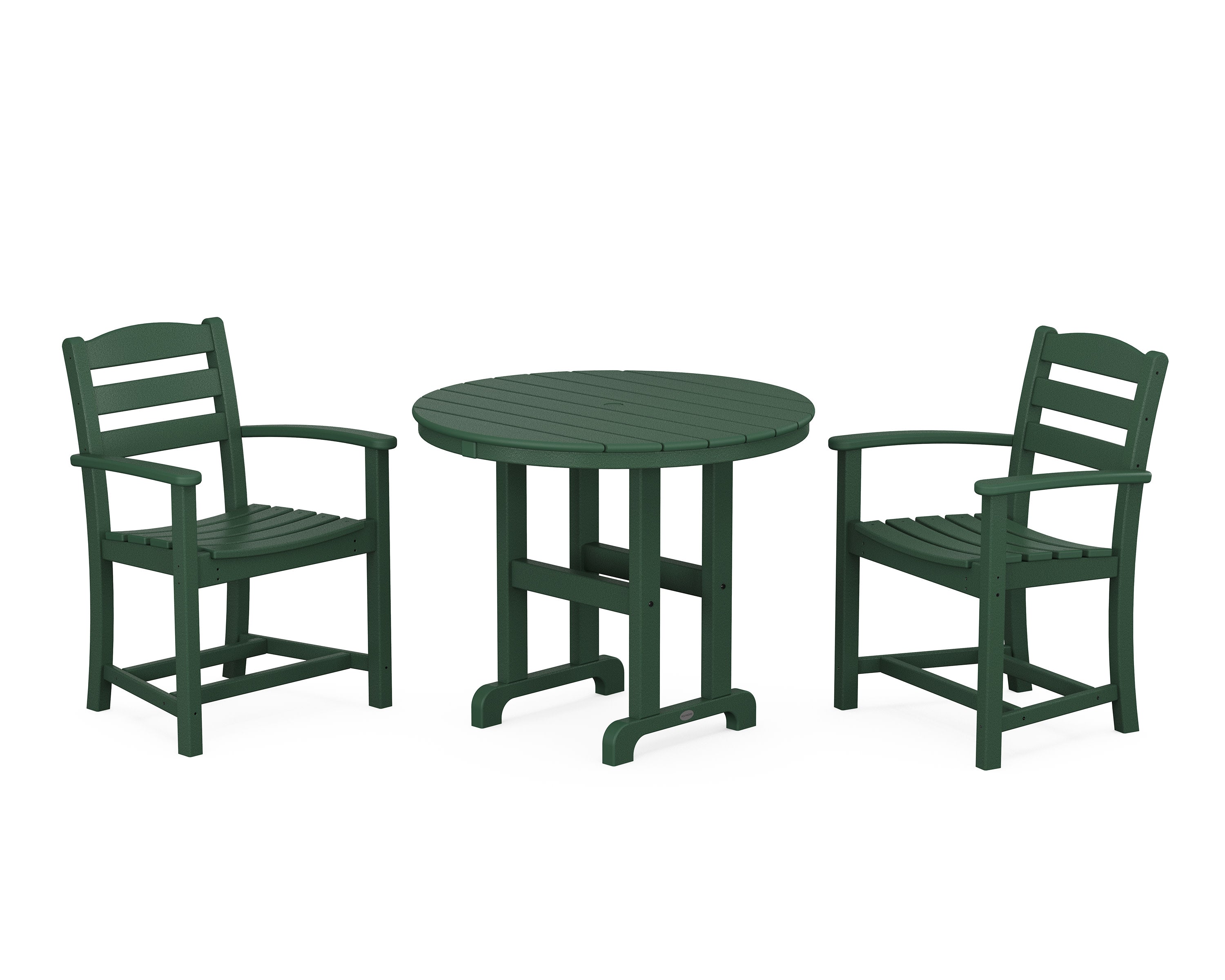 La Casa Caf 3-Piece Round Dining Set in Green