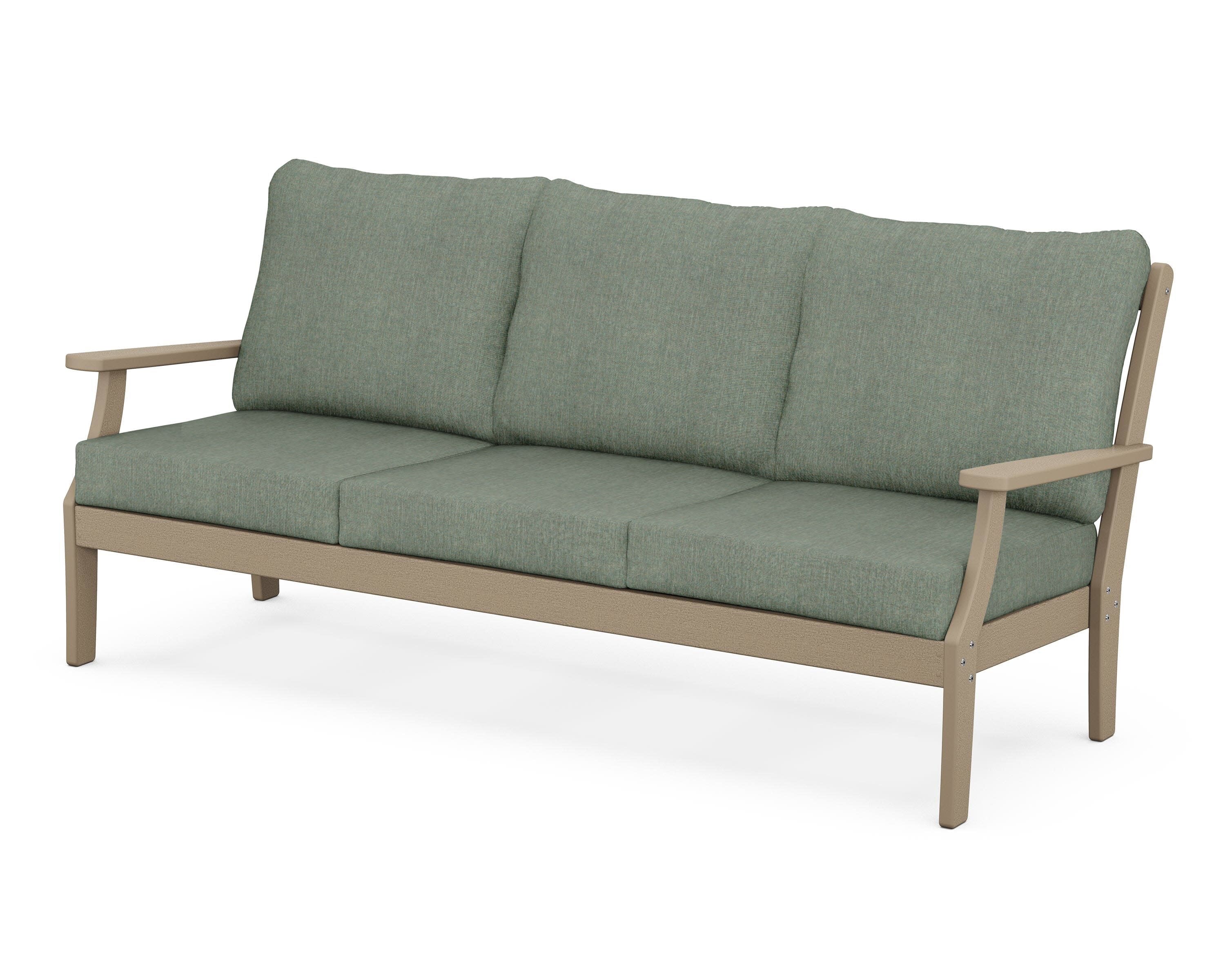 Braxton Deep Seating Sofa in Vintage Sahara / Cast Sage