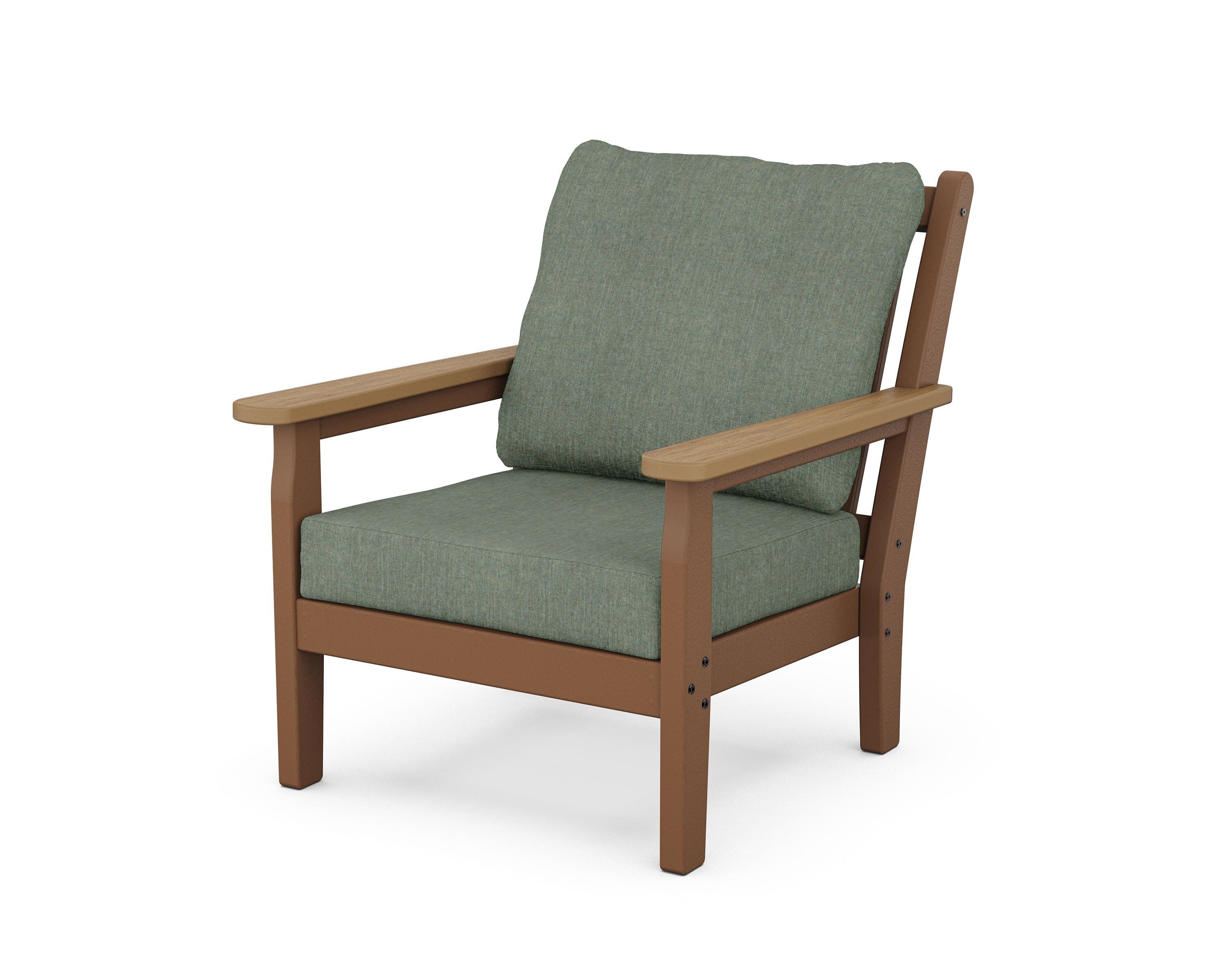 Chippendale Deep Seating Chair in Teak / Natural / Cast Sage