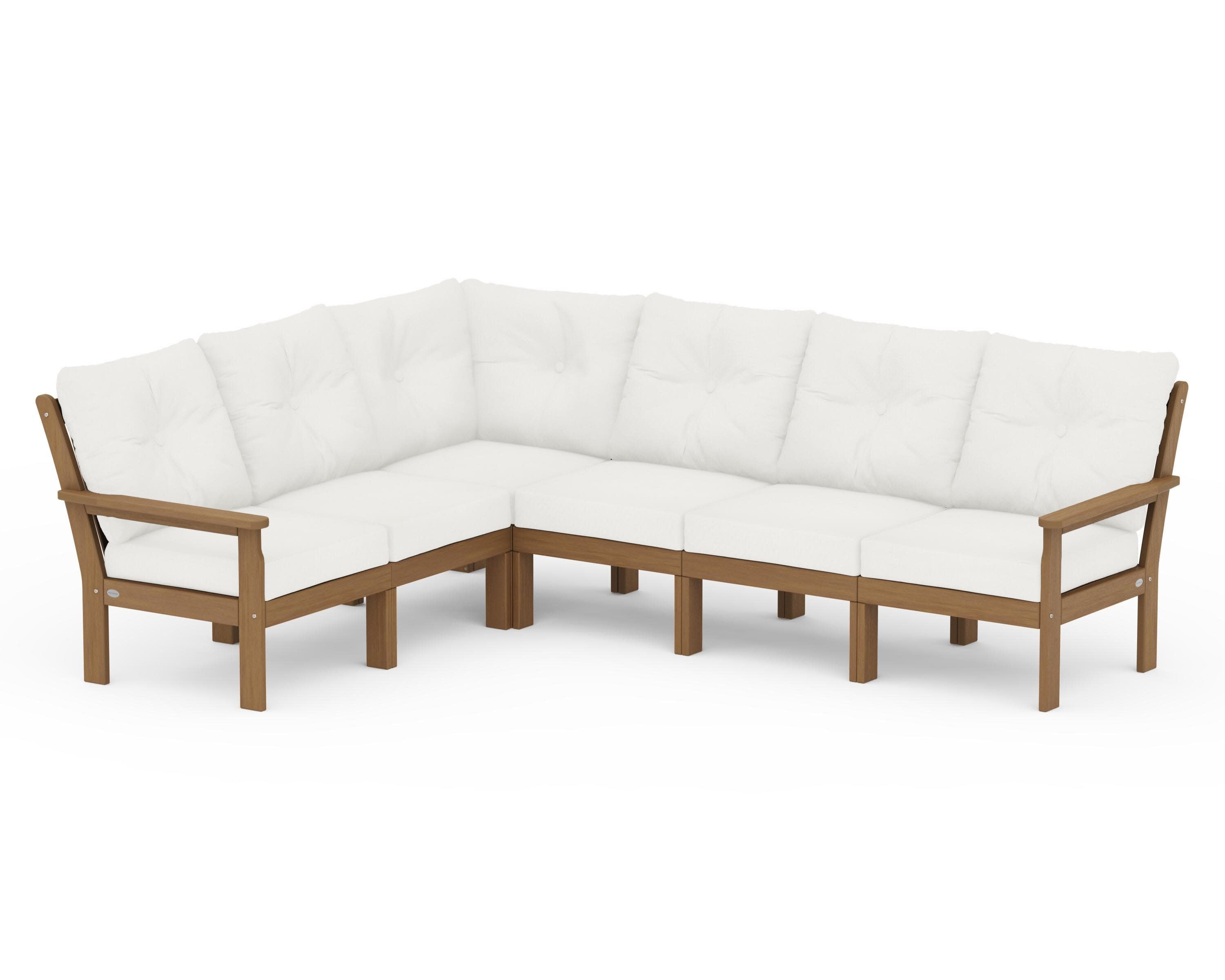 Vineyard 6-Piece Sectional in Natural / Natural Linen