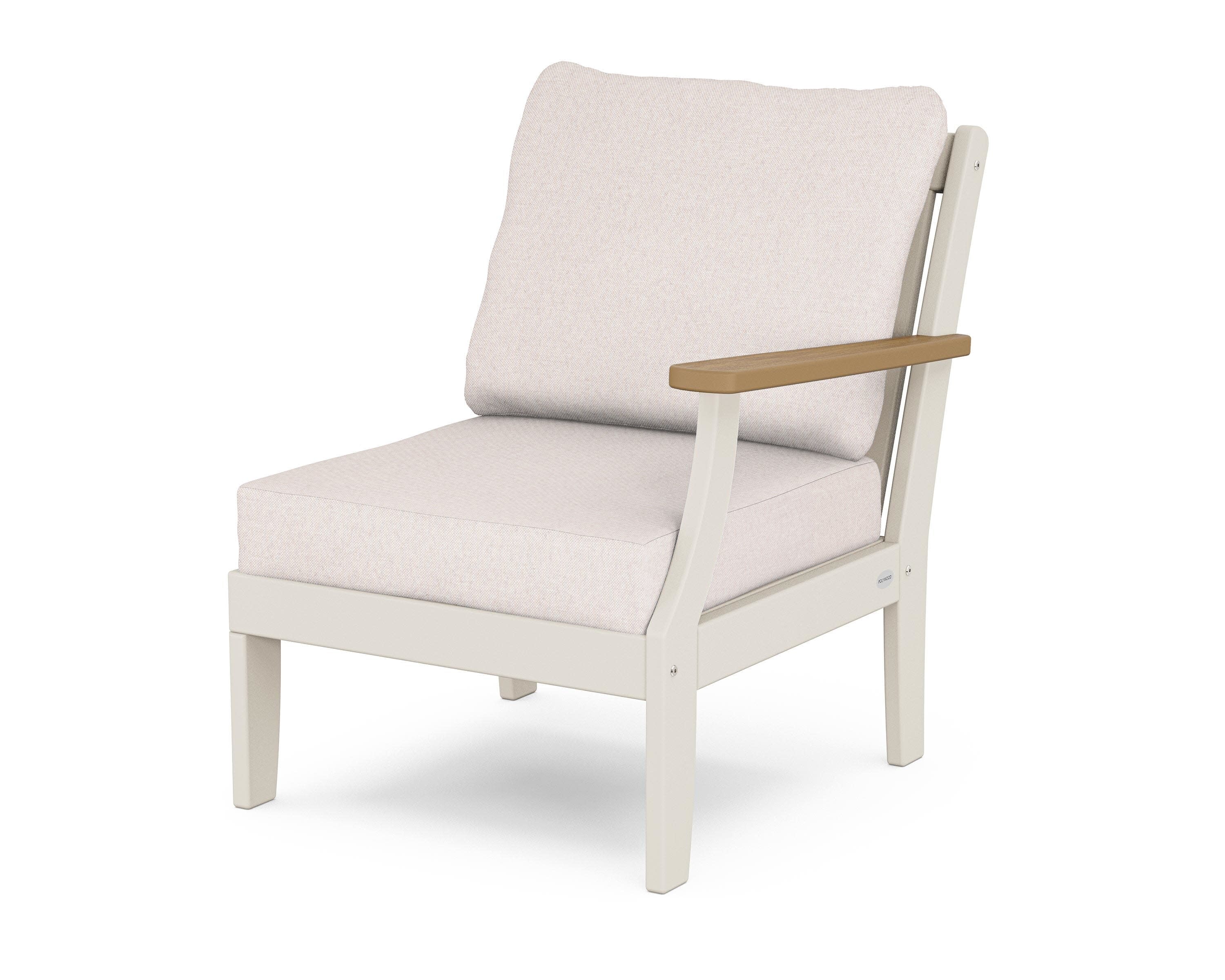 Braxton Modular Right Arm Chair in Sand / Natural / Dune Burlap