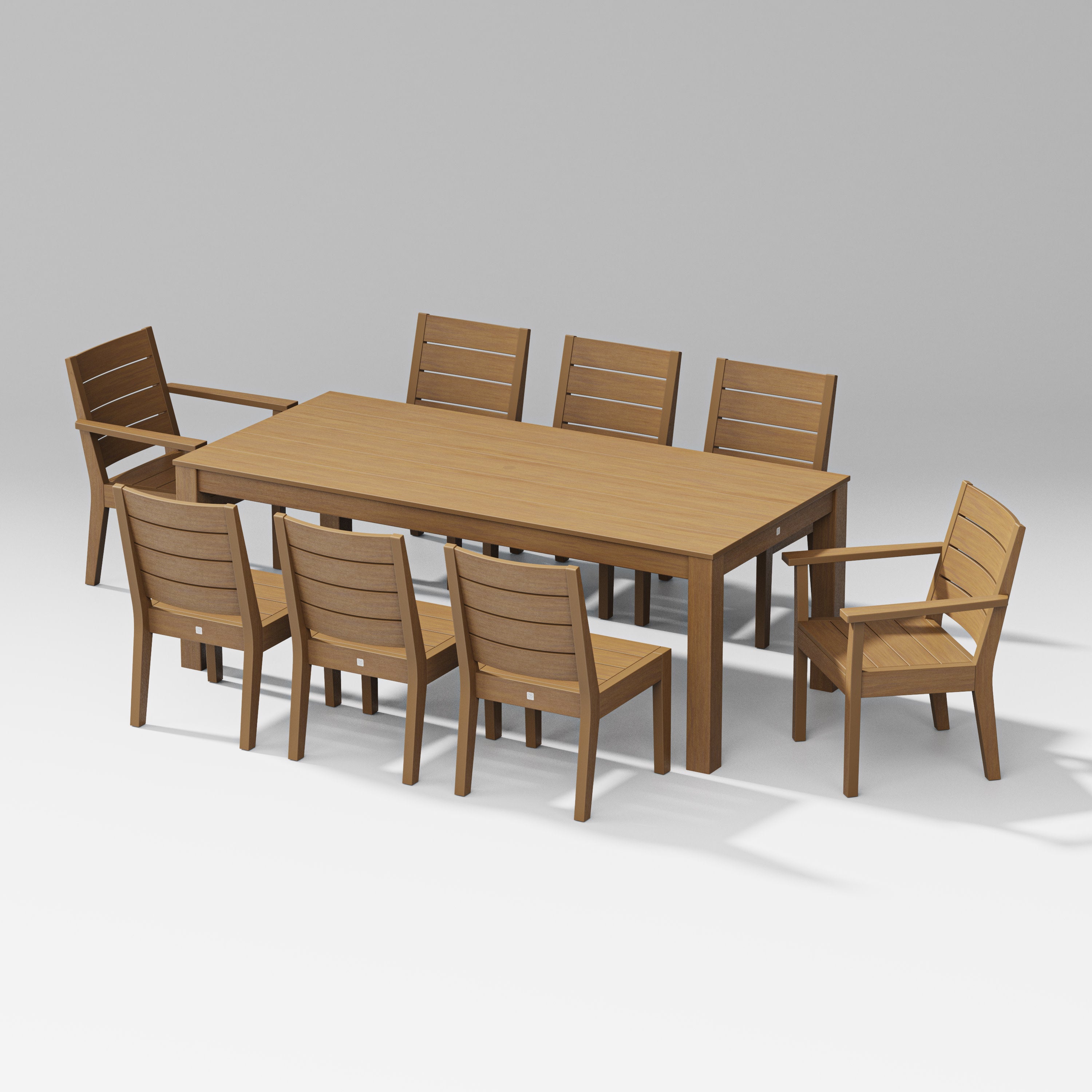 Latitude 9-Piece Parsons Table Dining Set in Natural