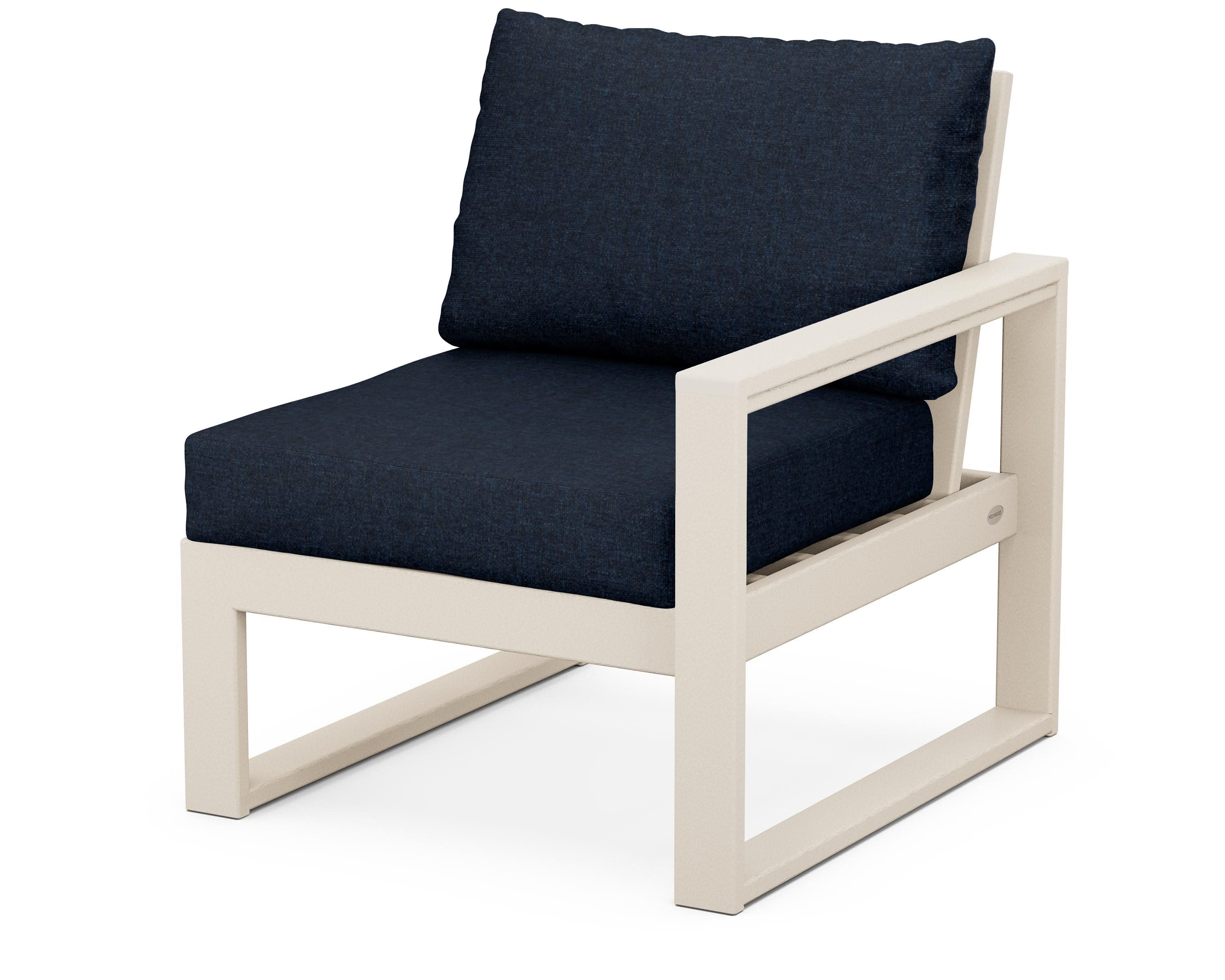 EDGE Modular Right Arm Chair in Sand / Marine Indigo