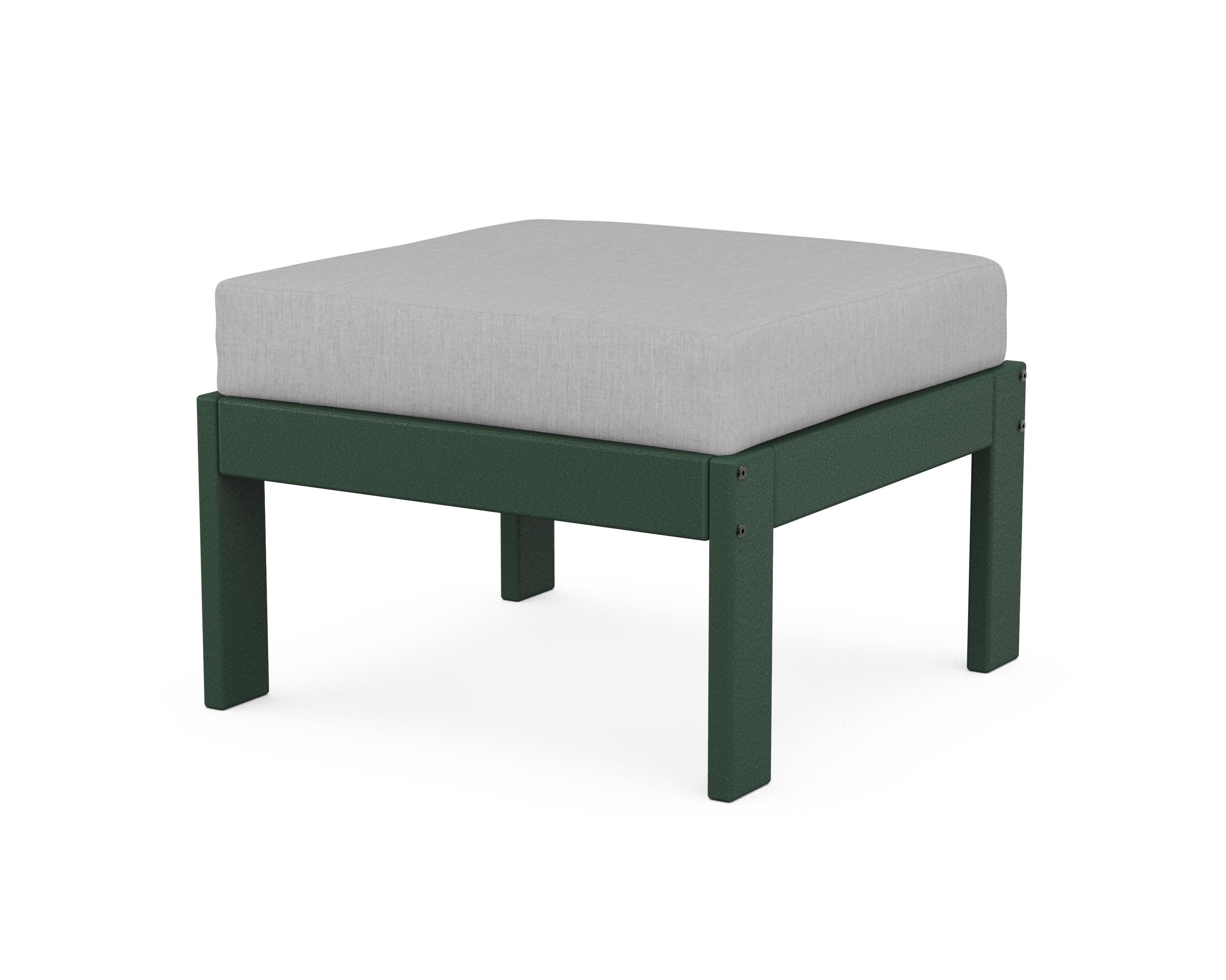 Vineyard Modular Ottoman in Green / Granite