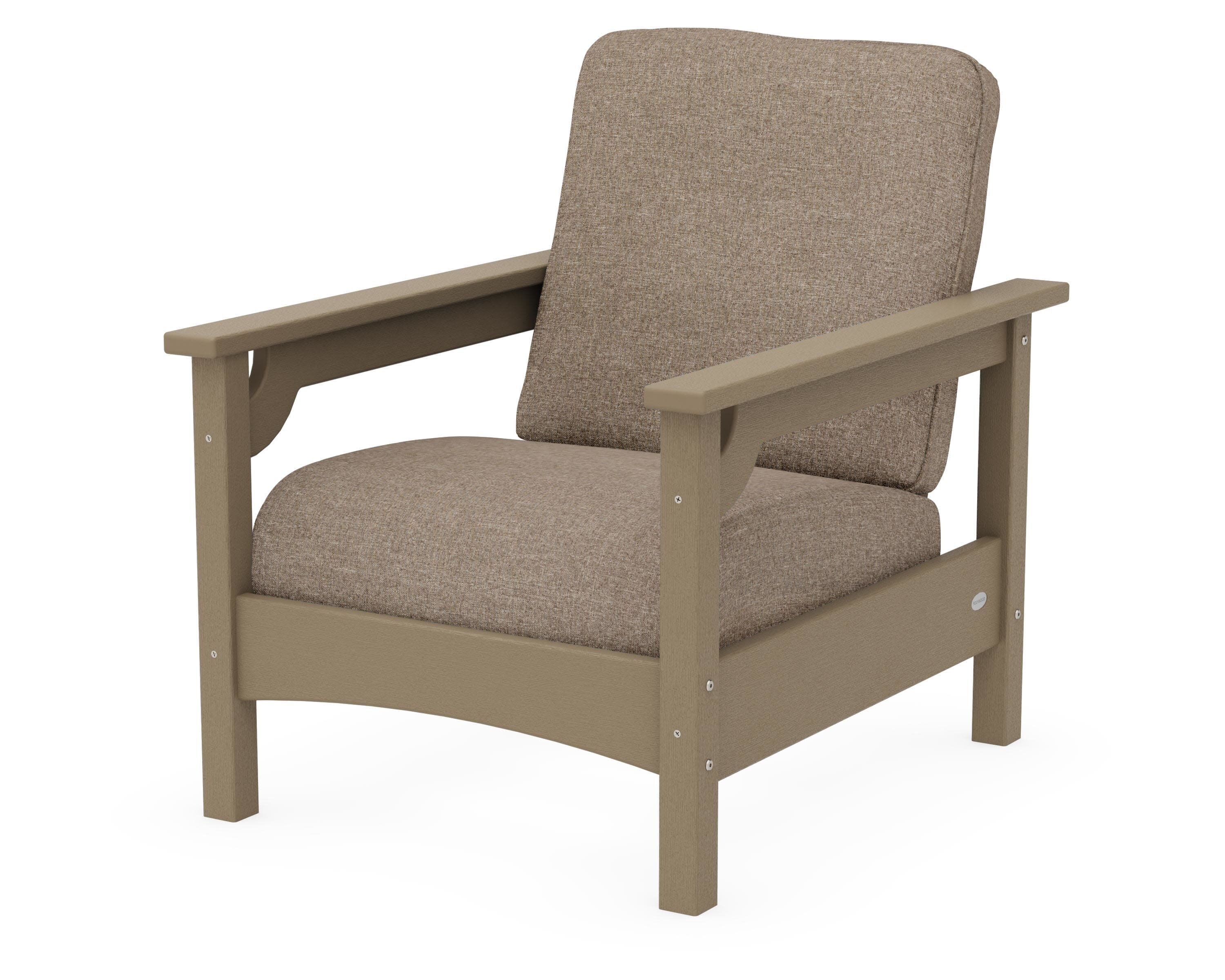 Club Chair in Vintage Sahara / Spiced Burlap