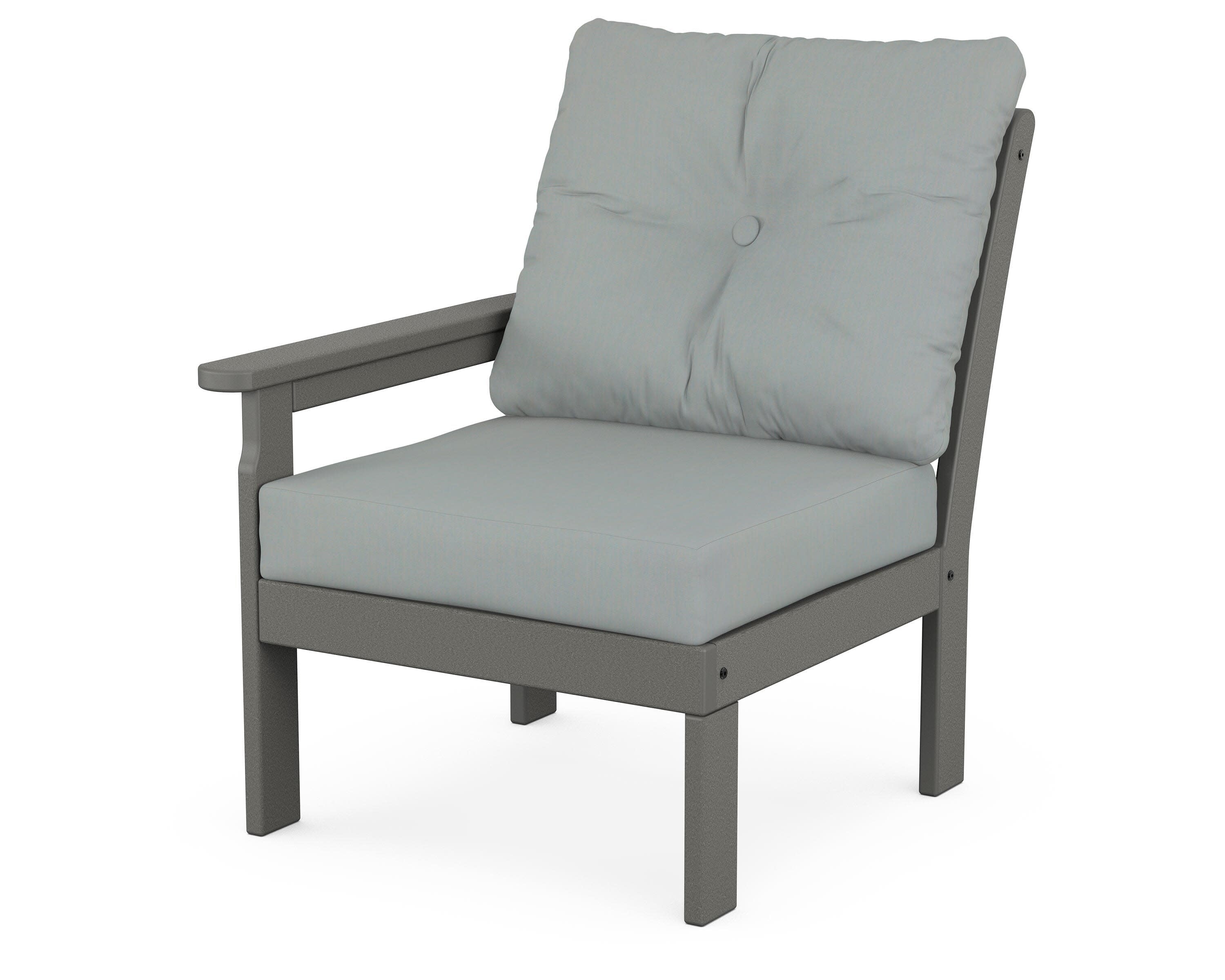 Vineyard Modular Left Arm Chair in Slate Grey / Spa