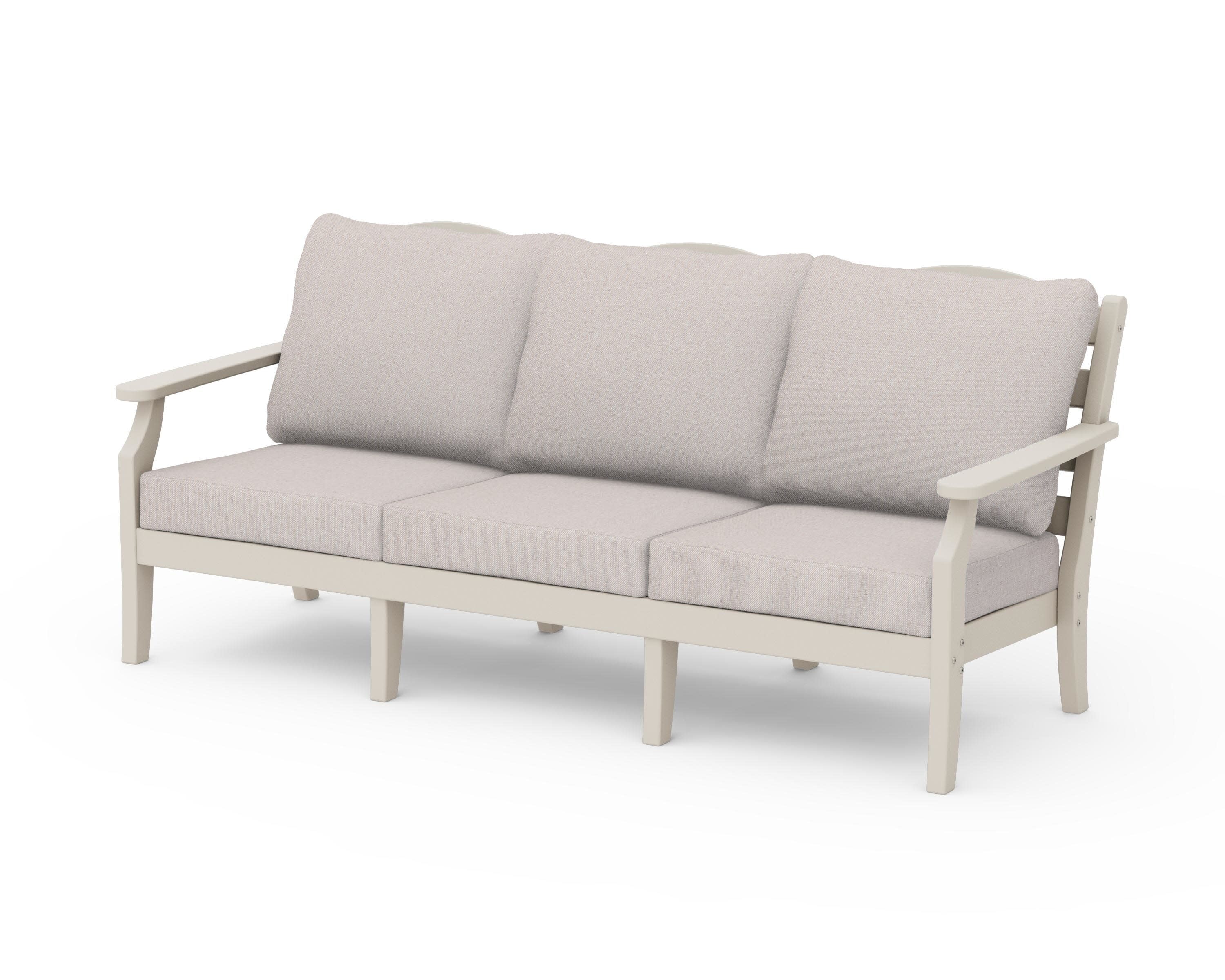 Savannah Deep Seating Sofa in Sand / Dune Burlap