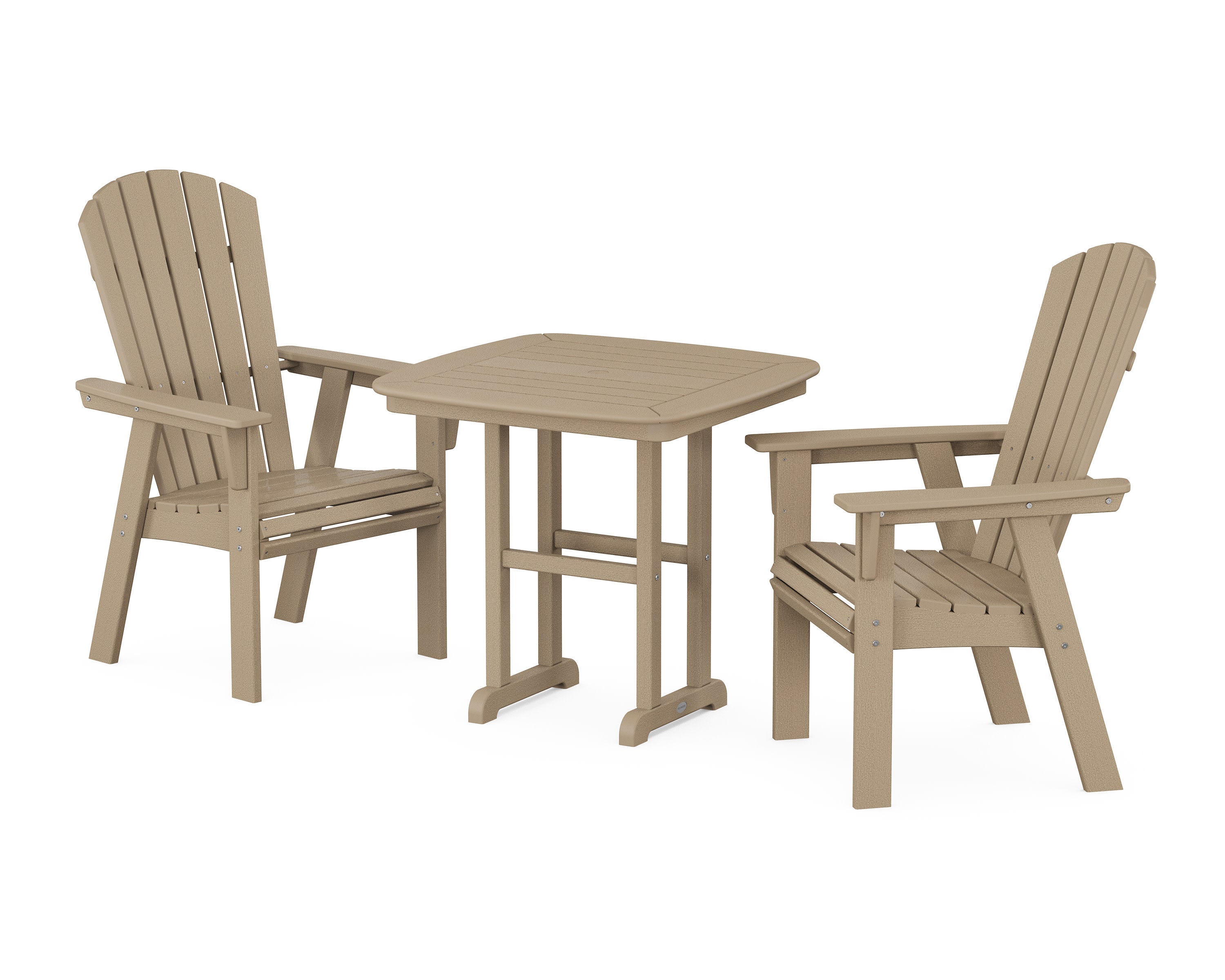 Nautical Adirondack 3-Piece Dining Set in Vintage Sahara