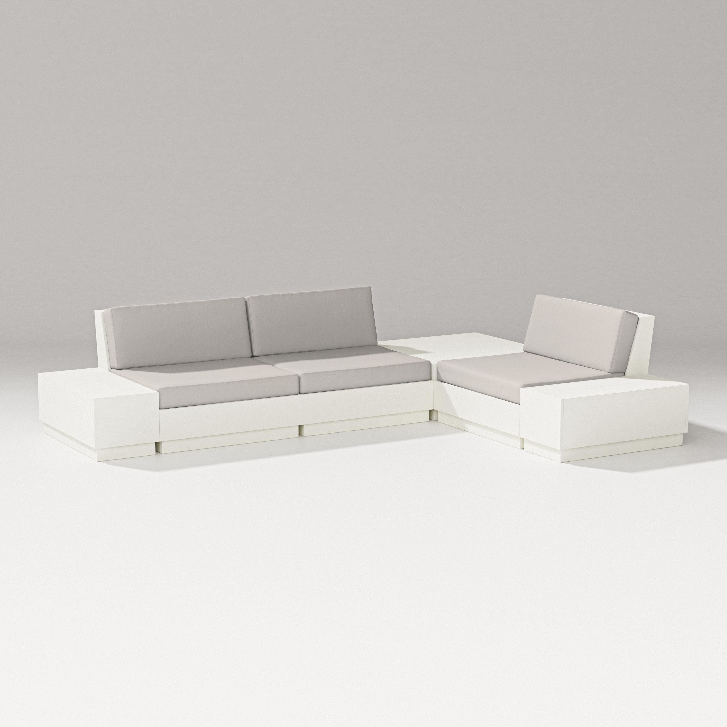 Elevate 6-Piece Corner Sectional in Vintage White / Cast Ash