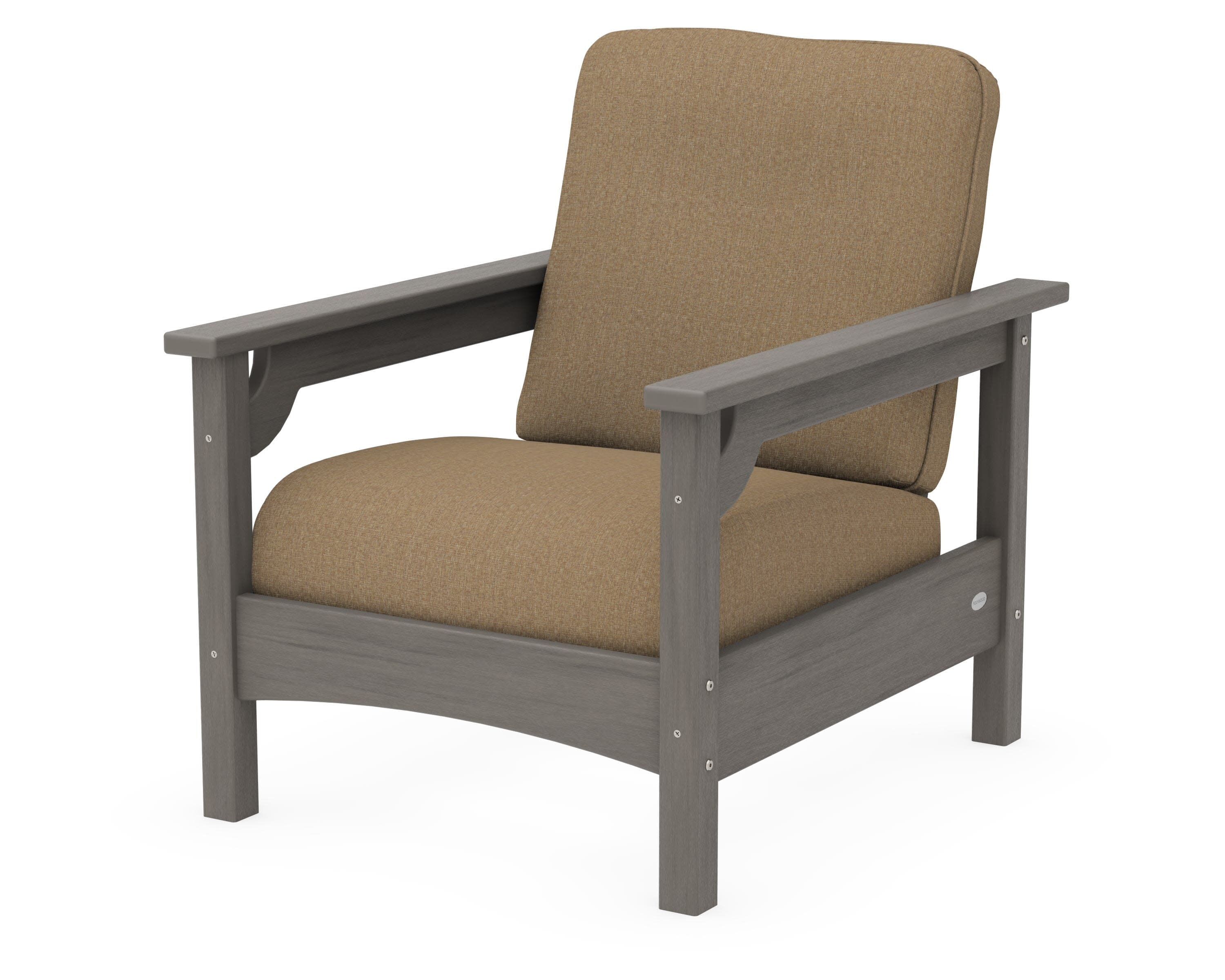Club Chair in Driftwood / Sesame