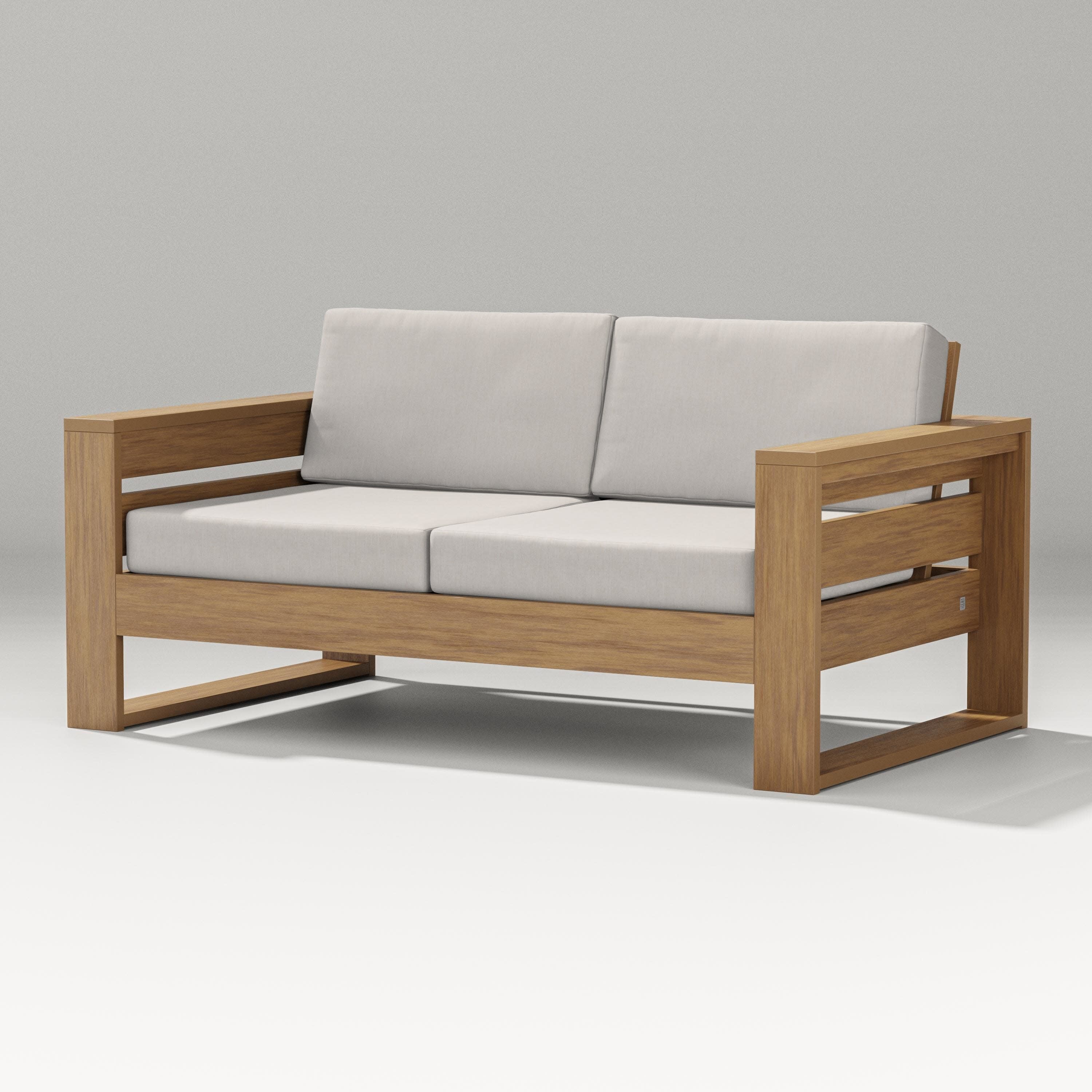 Latitude Loveseat in Natural / Cast Ash