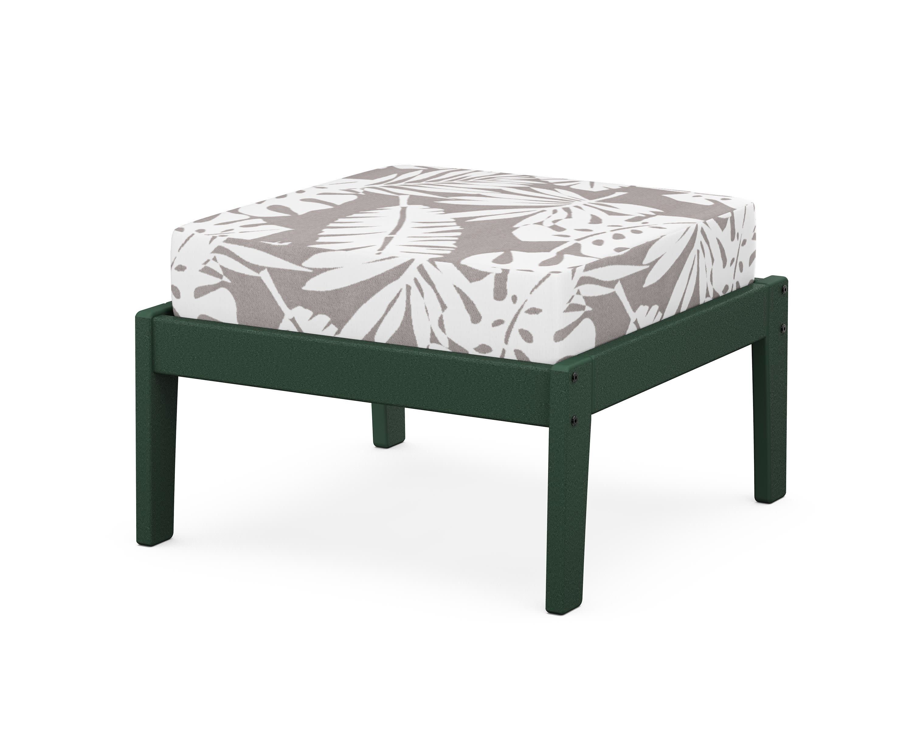 Deep Seating Ottoman in Green / Leaf Grey Mist