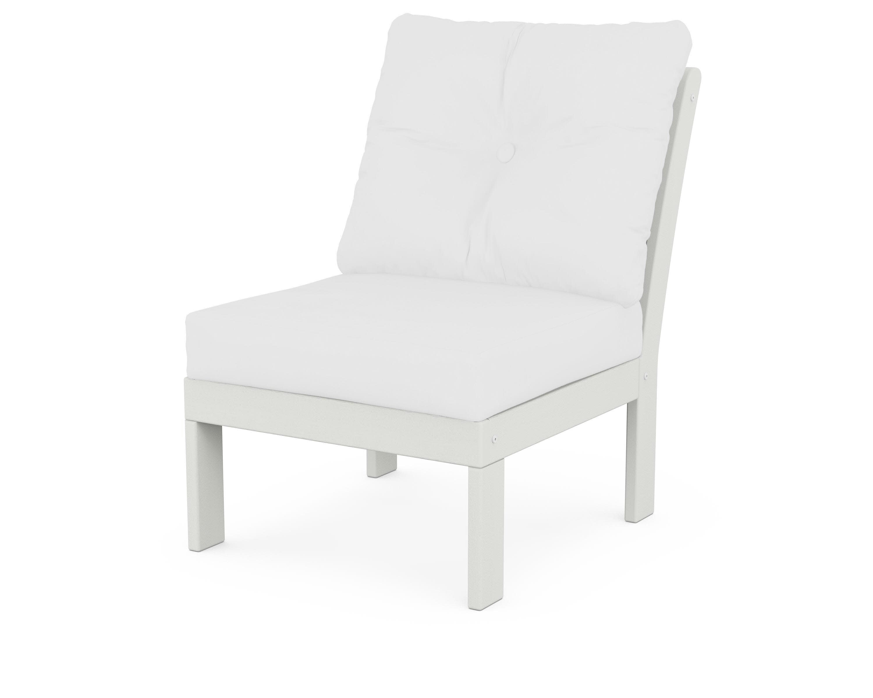 Vineyard Modular Armless Chair in Vintage White / Natural