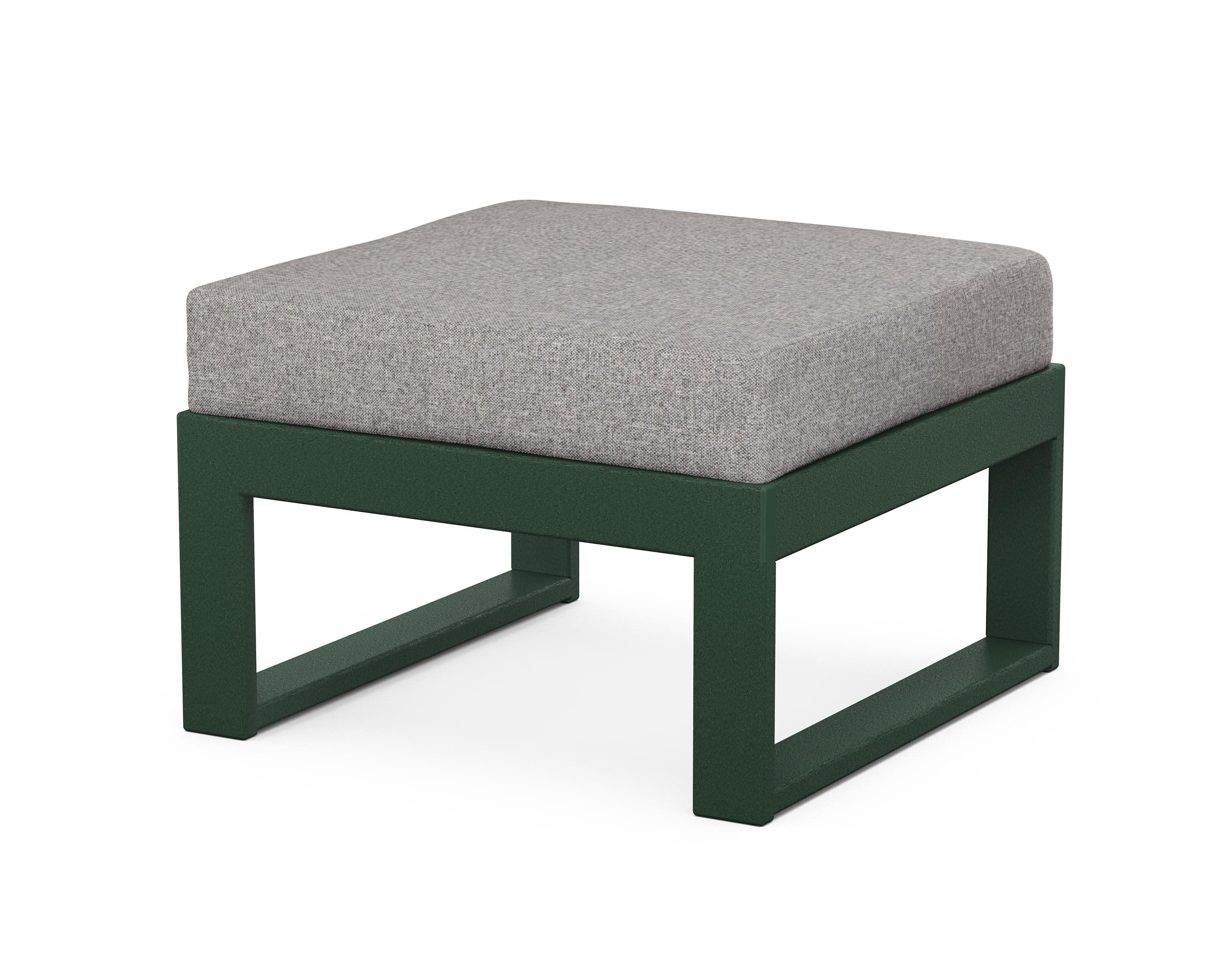 Modular Ottoman - Modern in Green / Grey Mist