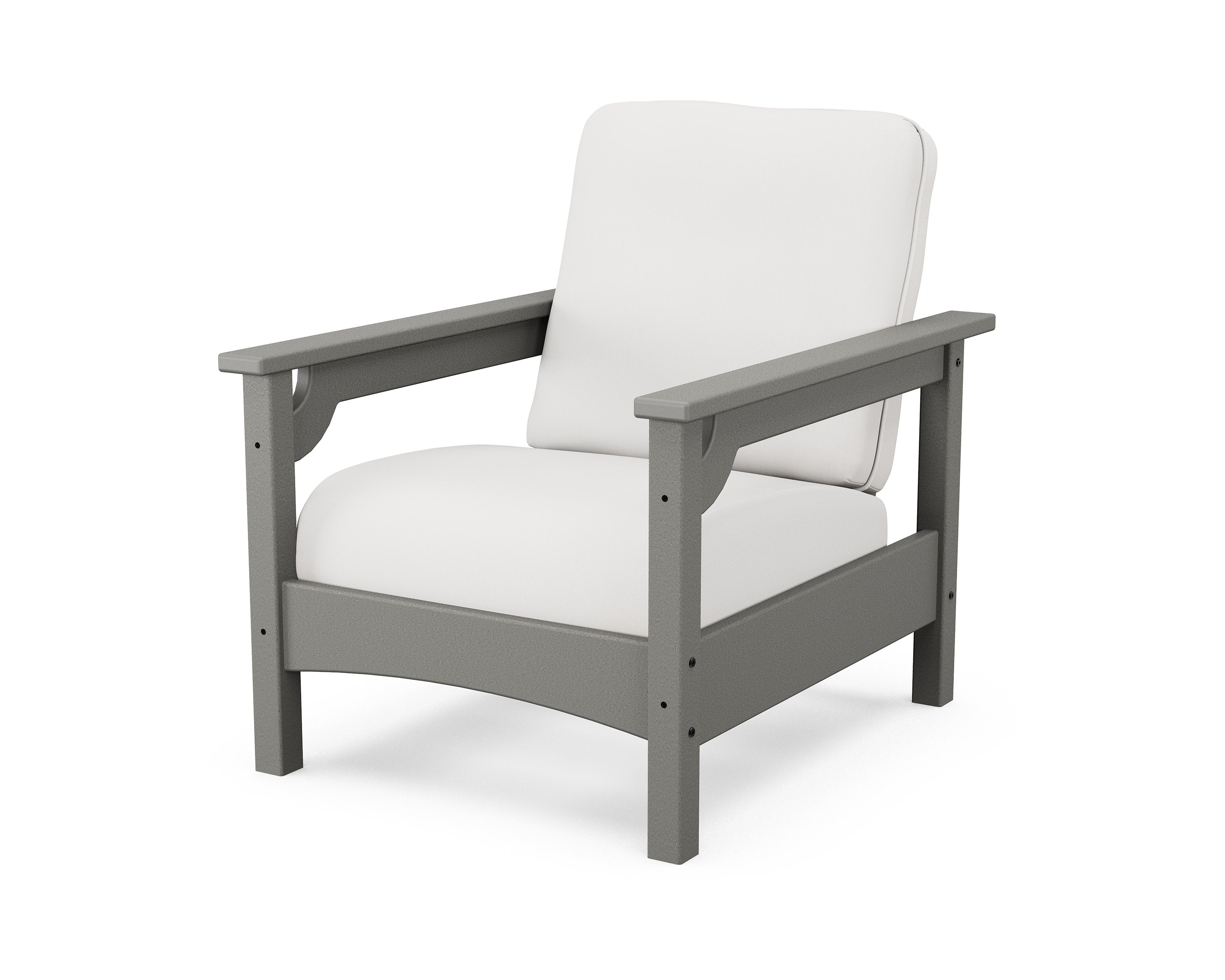 Club Chair in Slate Grey / Natural Linen