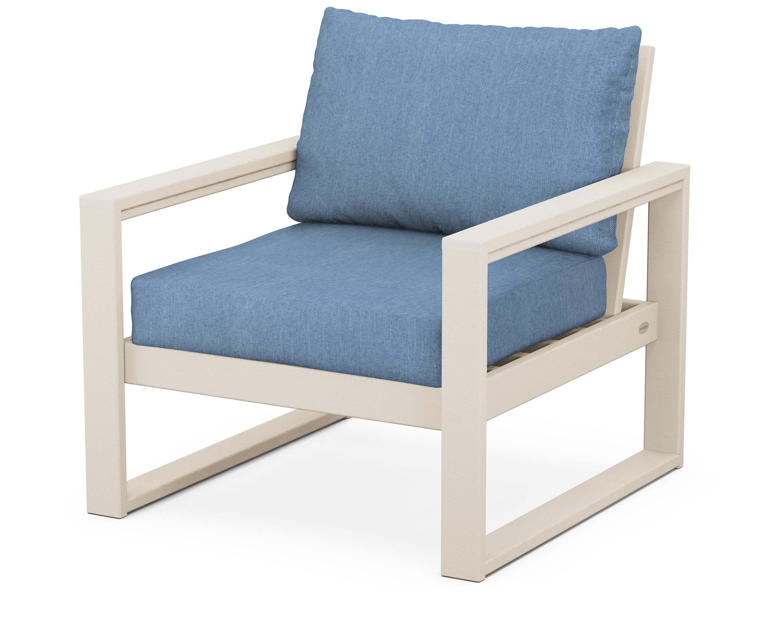 EDGE Club Chair in Sand / Sky Blue