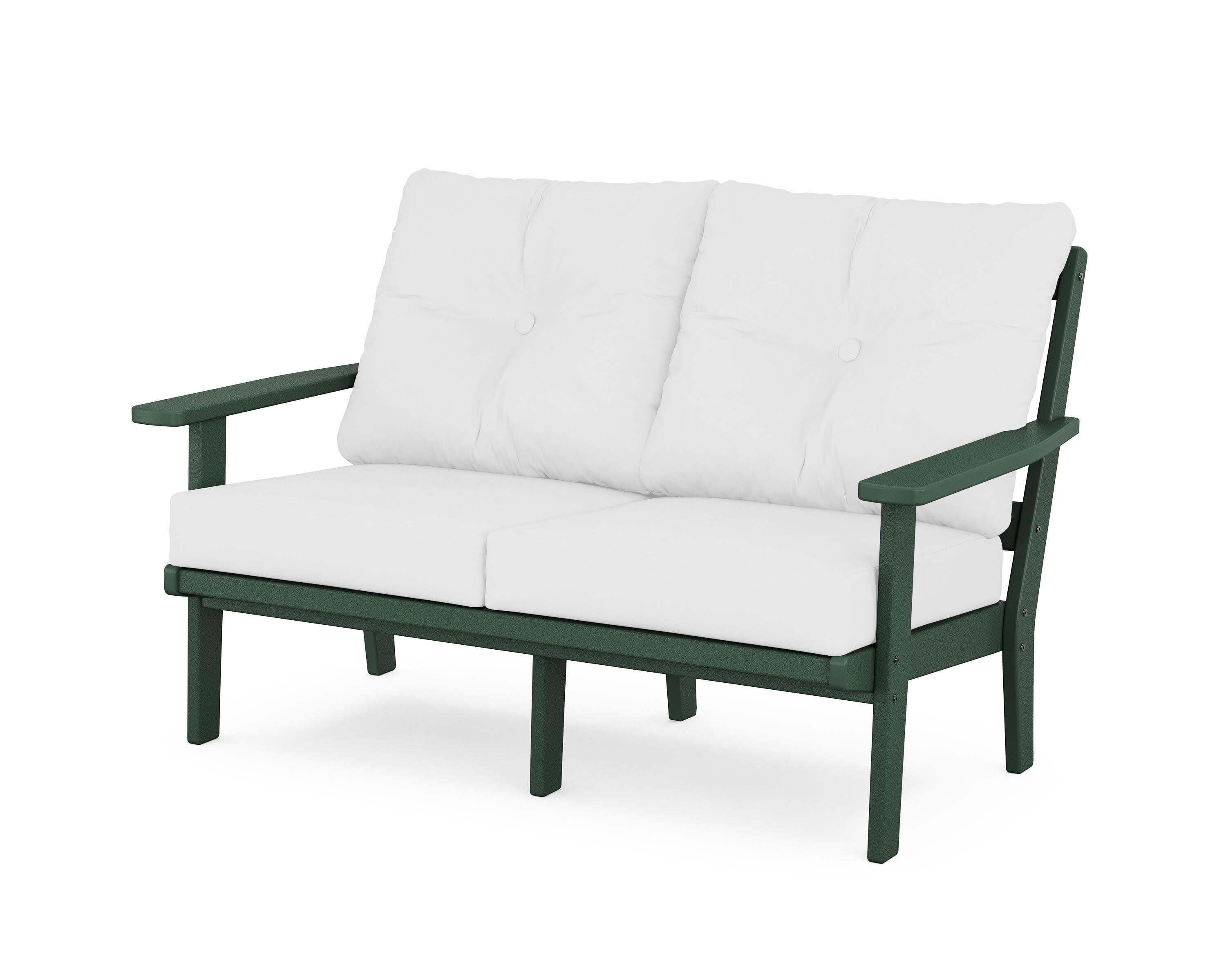 Prairie Deep SeatingLoveseat in Green / Natural