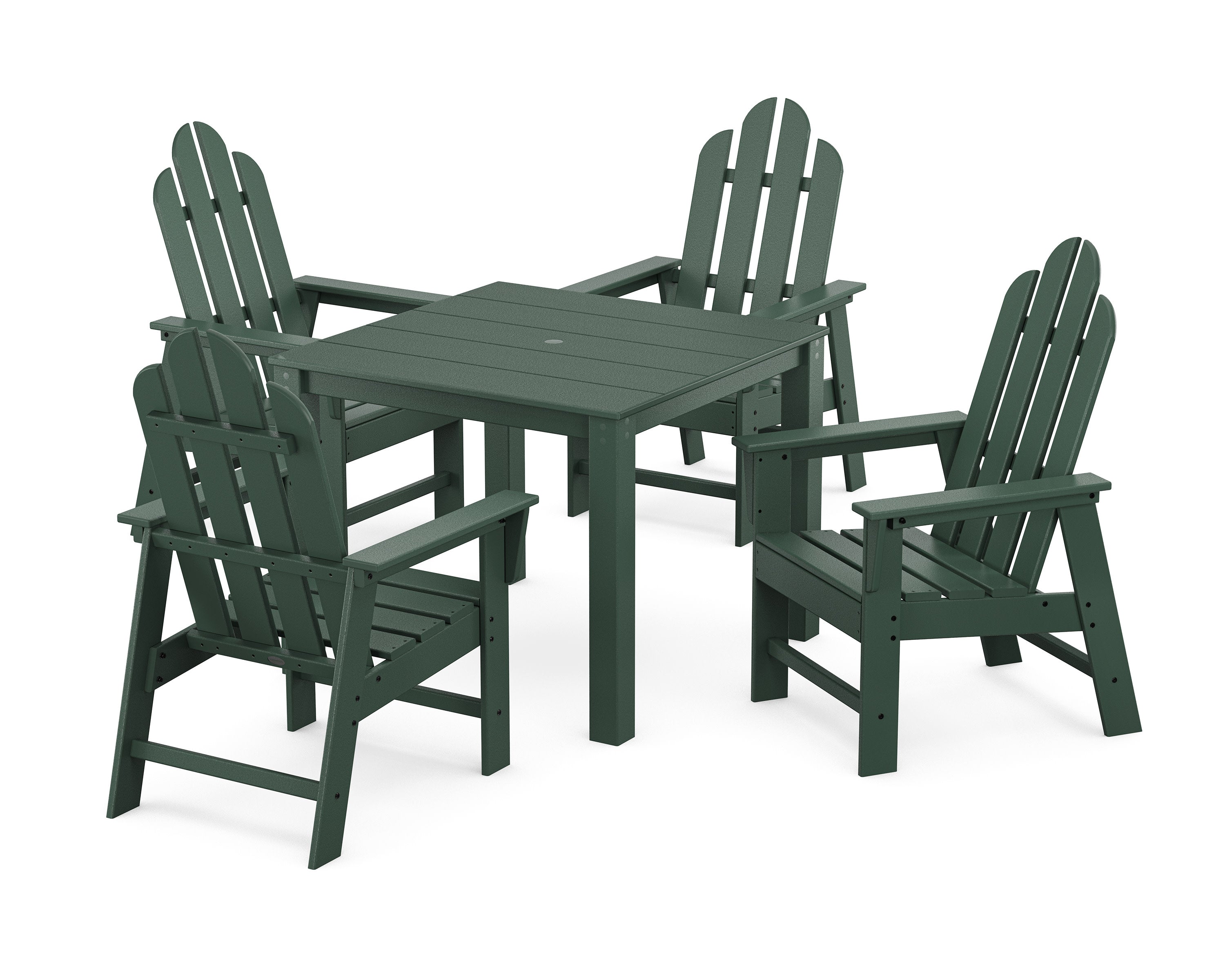 Long Island 5-Piece Parsons Dining Set in Green