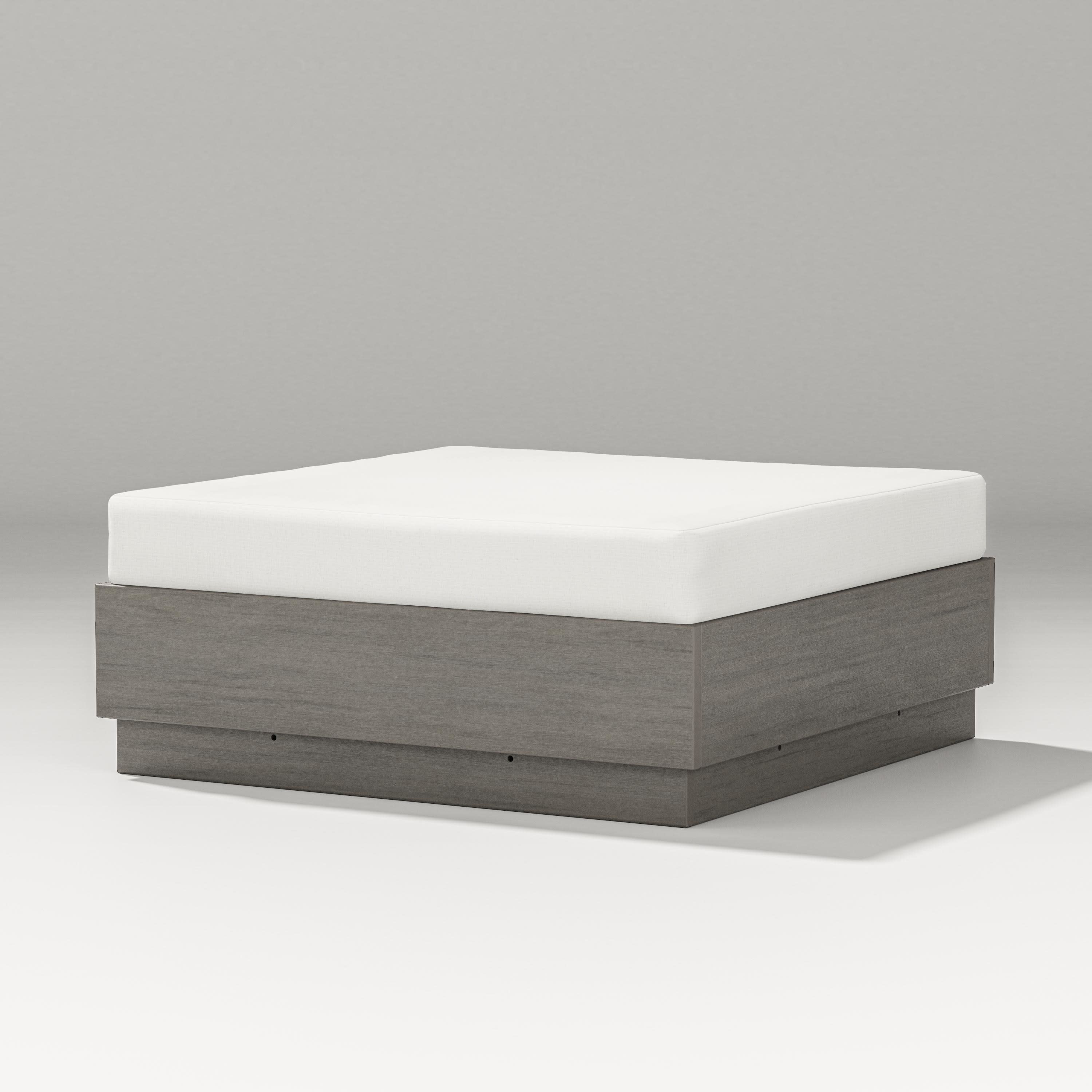 Elevate Lounge Ottoman in Driftwood / Natural Linen