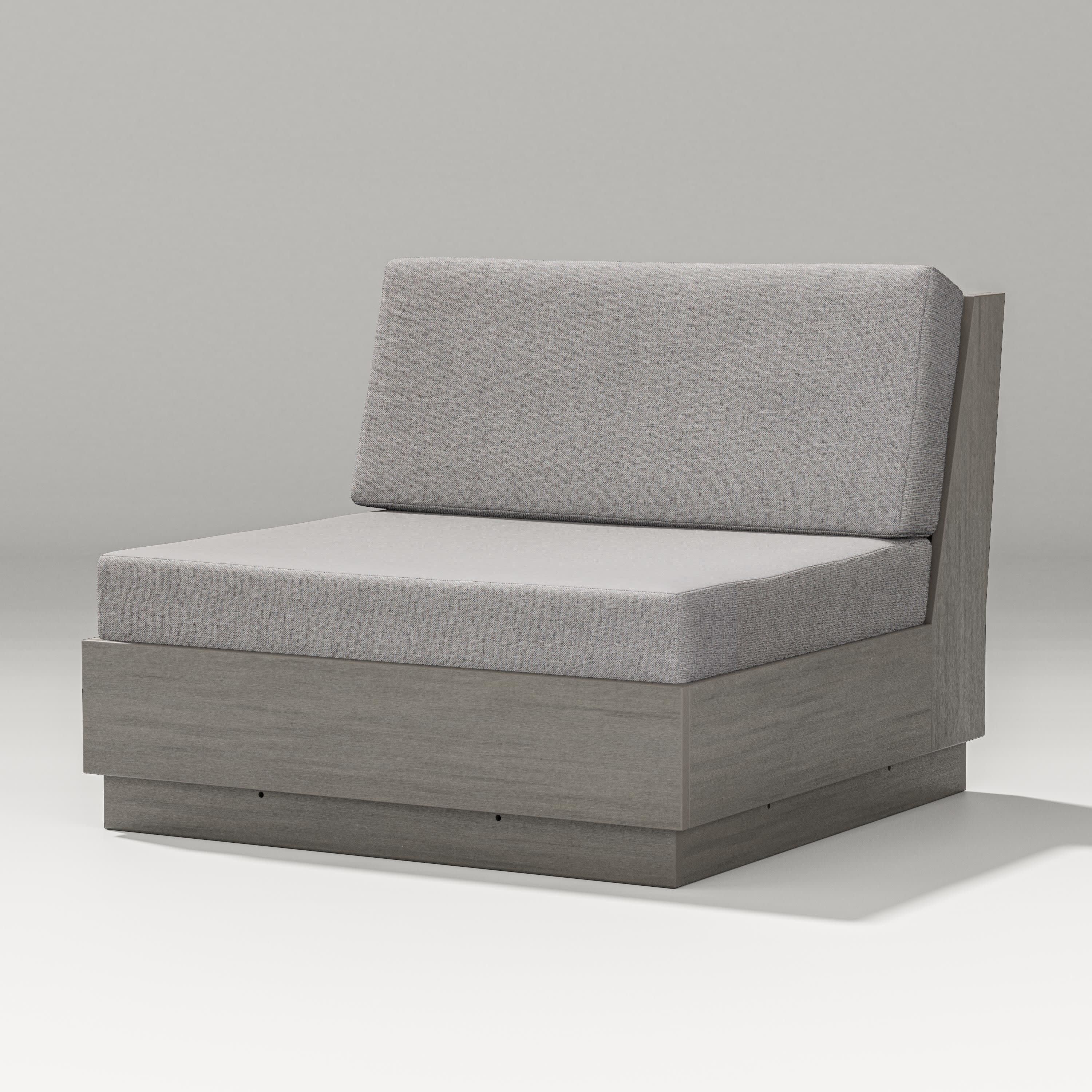 Elevate Modular Armless Chair in Driftwood / Grey Mist