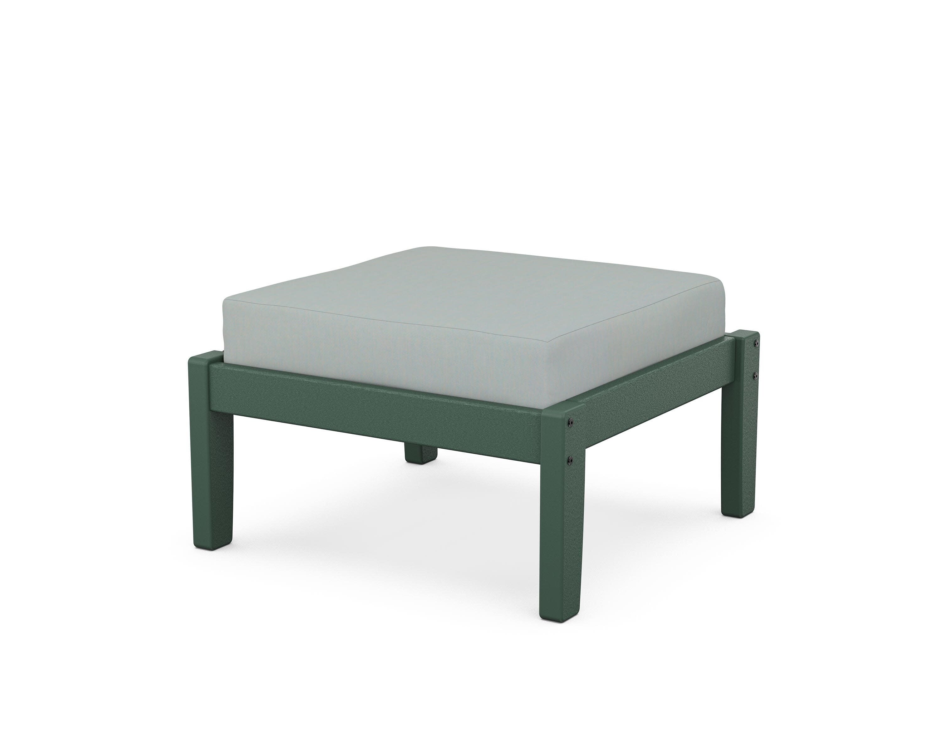 Deep Seating Ottoman in Green / Spa