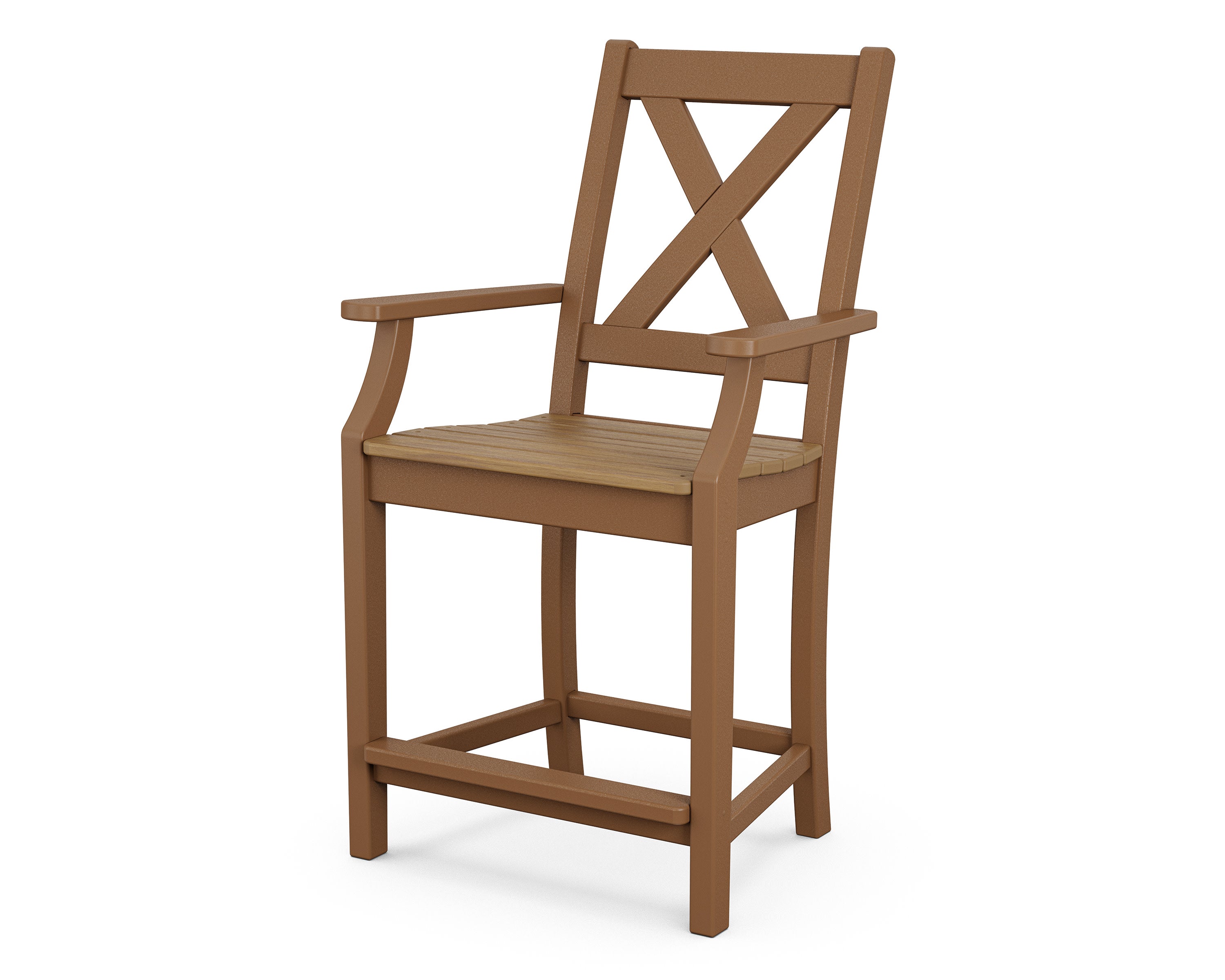 Braxton Counter Arm Chair in Teak / Natural